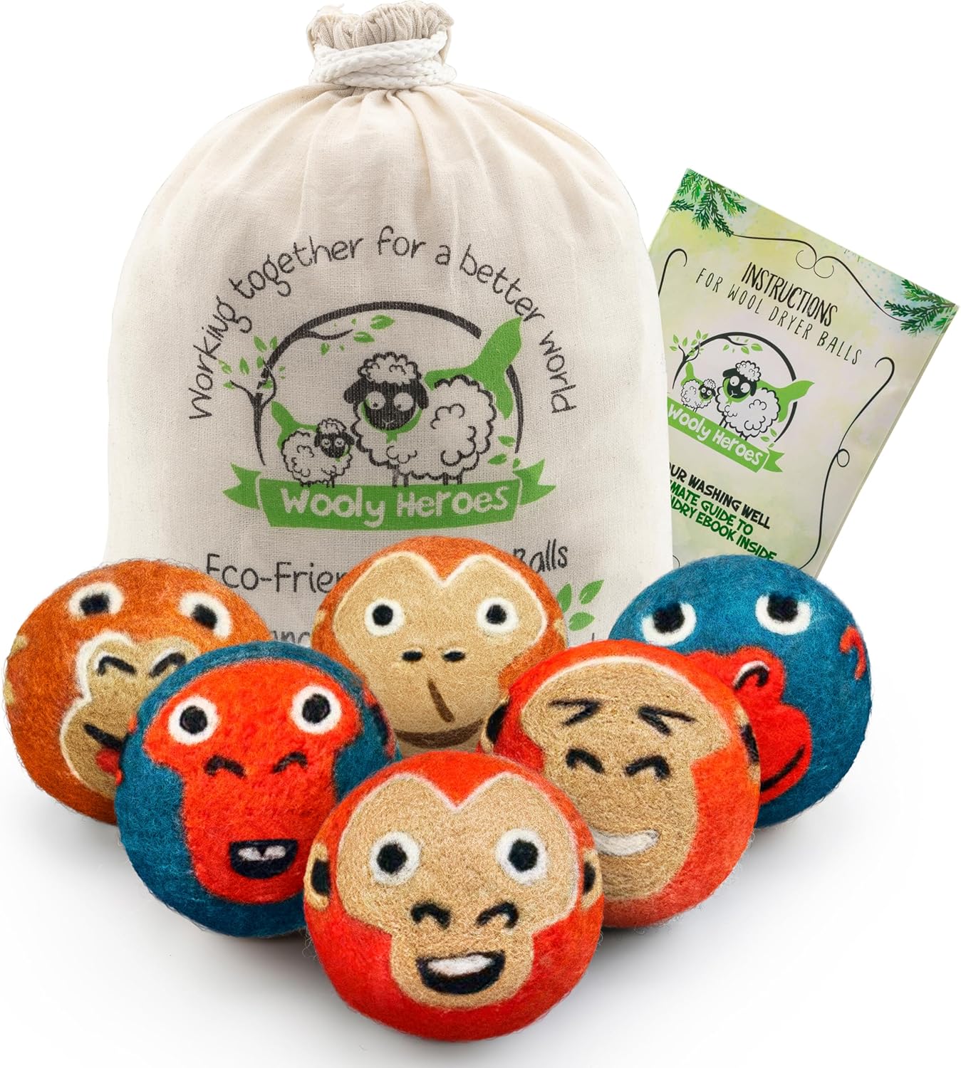 Wool Dryer Balls, Special Eco Dryer Balls with No...
