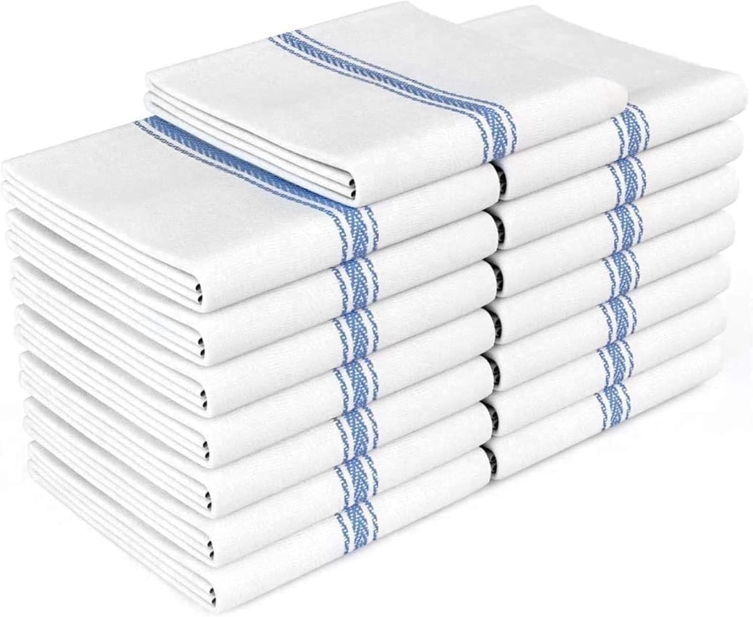 Zeppoli Classic Dish Towels - 15 Pack - 14" by 25" - 100% Cotton Kitchen Towels...