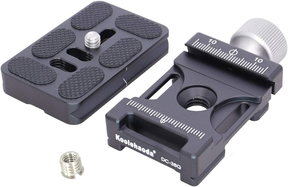 Koolehaoda DC-38Q Quick Release Plate Clamp, Universal Camera Mount QR Clamp wit...