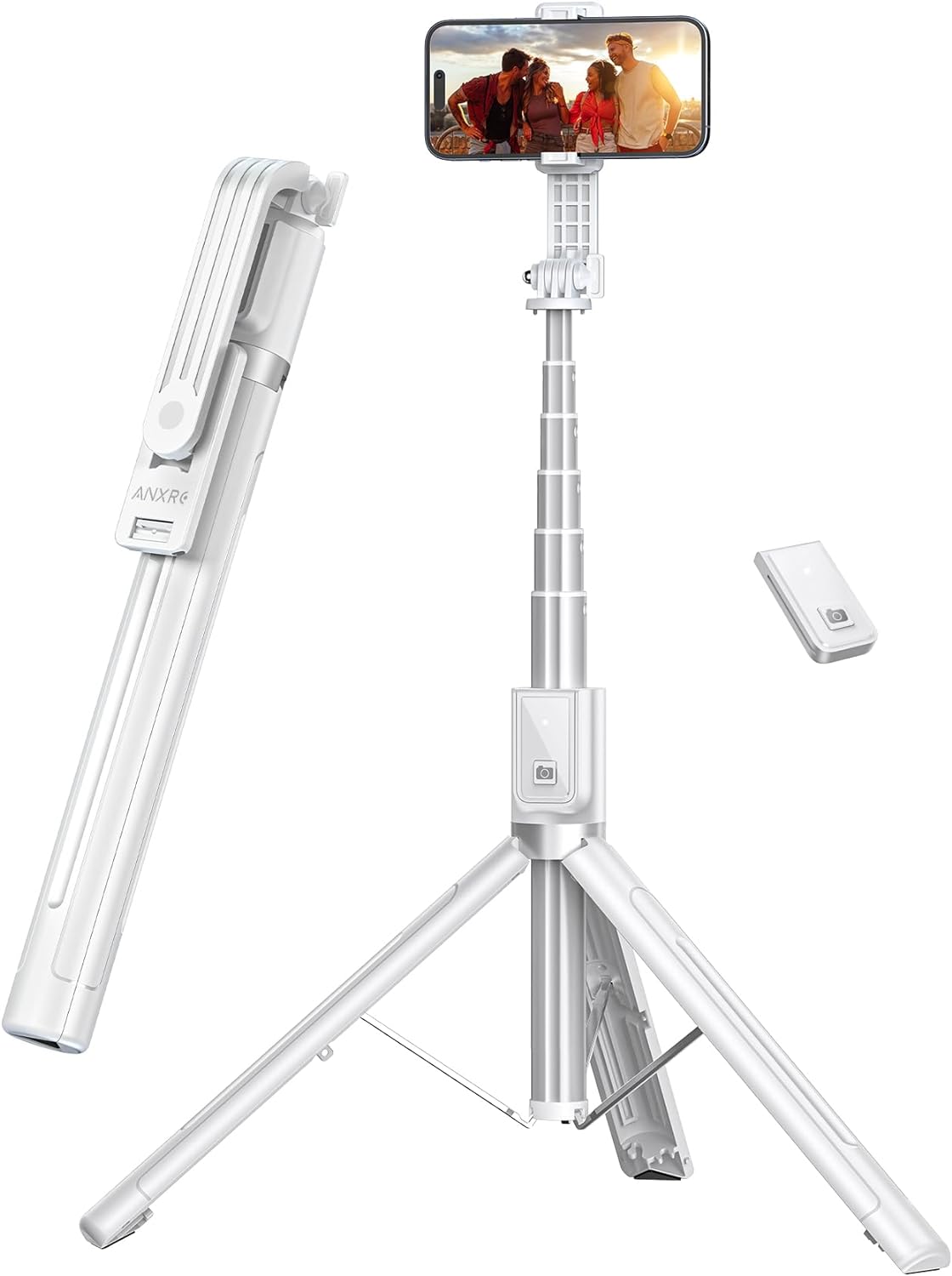 ANXRE 60" Phone Tripod Selfie Stick,Travel Selfie Stick Tripod with Remote Porta...