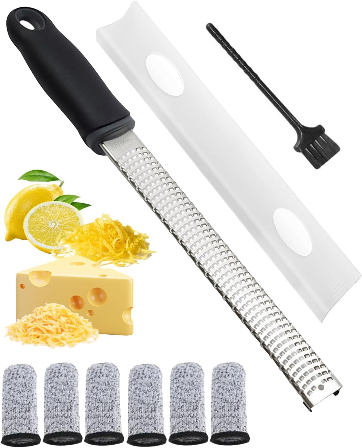 Multi-Functional Stainless Steel Cheese Grater and Lemon Zester for Kitchen with...