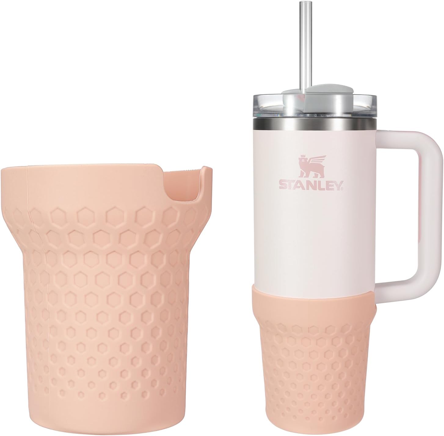Silicone Boot for Stanley Cup 30oz / 20oz, Rose Boot Sleeve Cover Fit with Stanl...