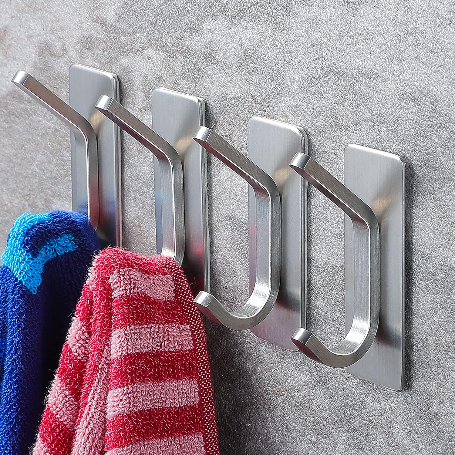 YIGII Towel Hook/Adhesive Hooks - Wall Hooks for Coat/Robe/Towels Stick on Bathr...