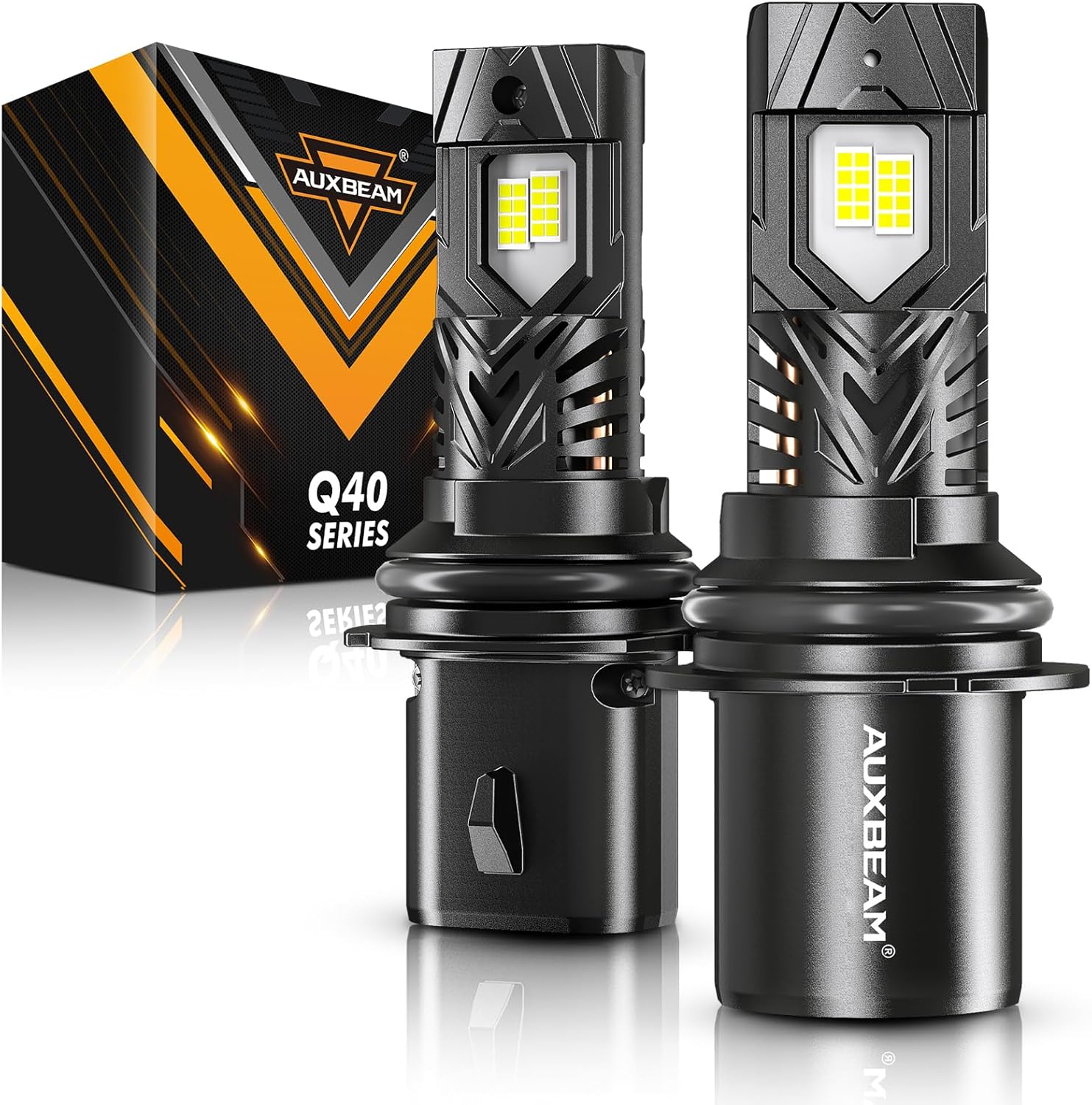 Auxbeam 2024 9004 HB1 Fog Light Bulbs, Wireless 9004 Powersports Bulbs, 6500K 12...