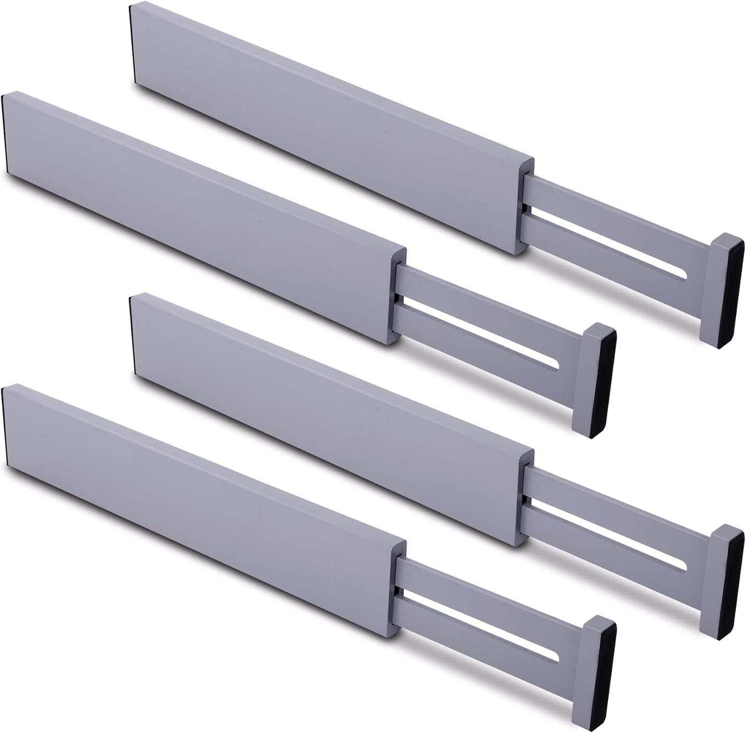 Utoplike Bamboo Drawer Dividers Large, Gray Kitchen Drawer Organizers Adjustable...