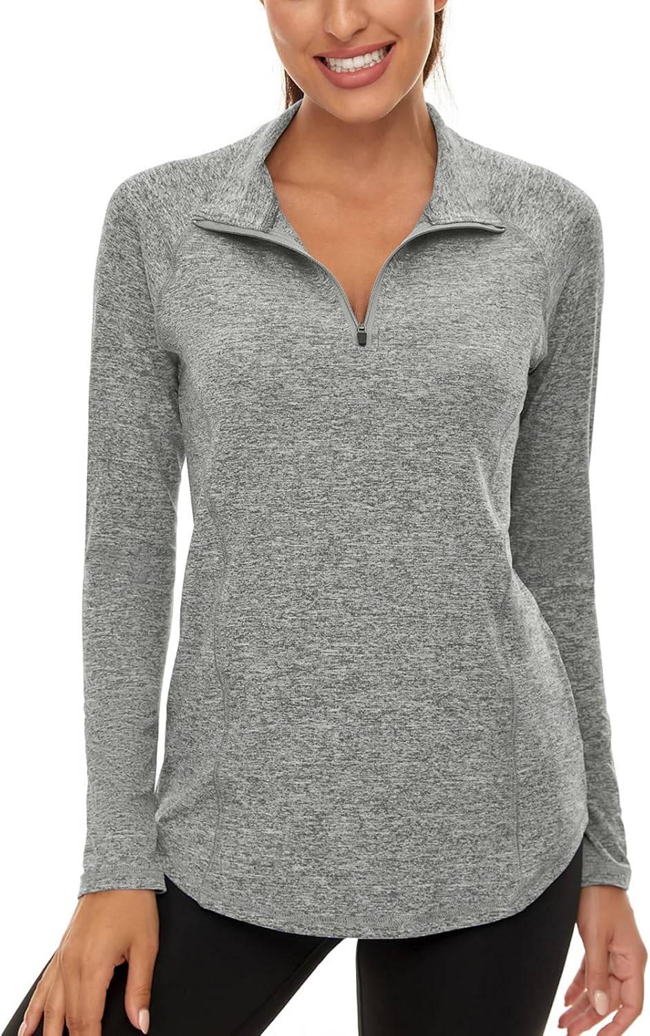 LURANEE Womens UPF 50+ Long Sleeve 1/4 Zip Pullover Athletic Hiking Running Work...