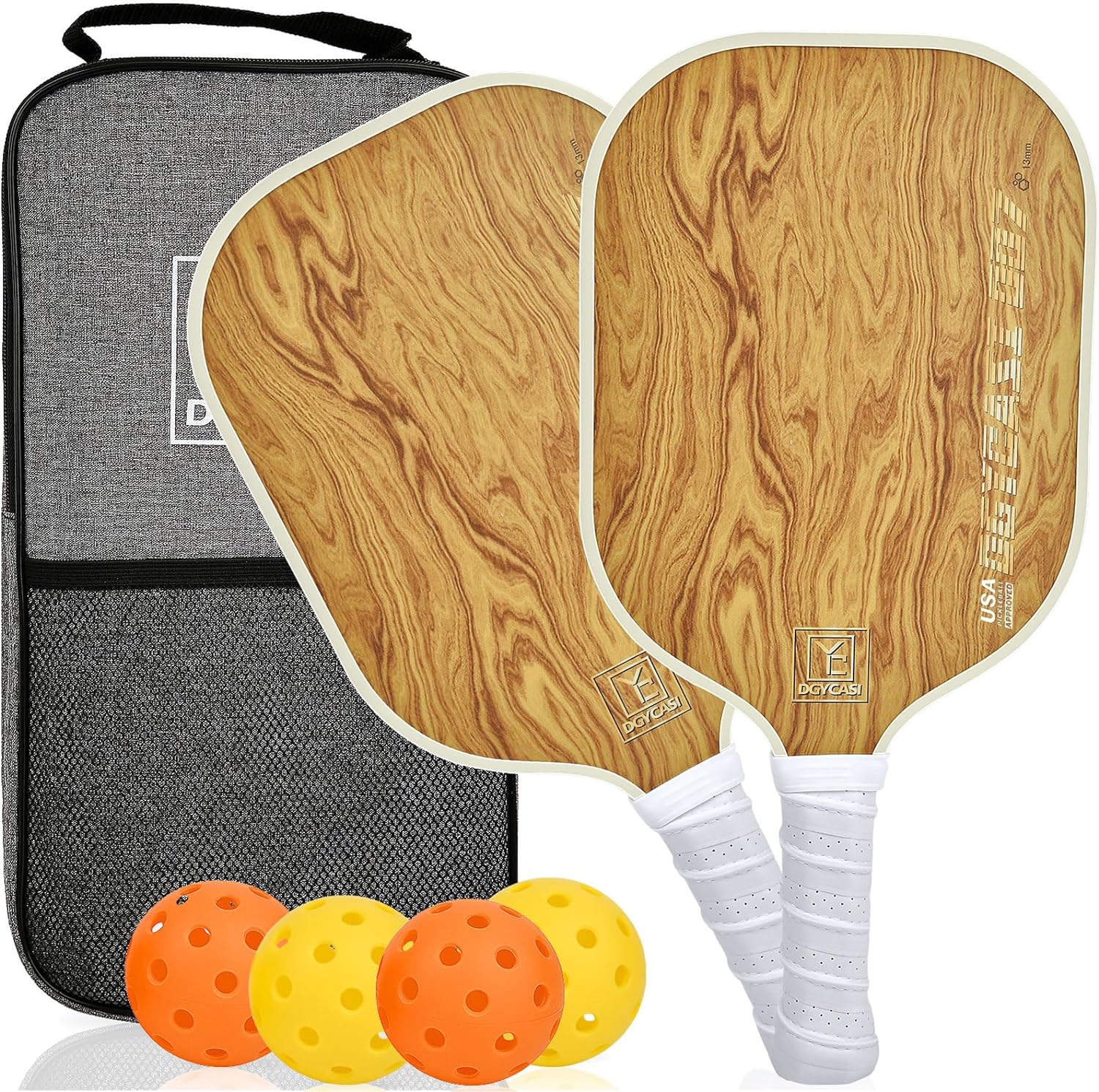 Pickleball Paddles Set of 2, 2024 USAPA Approved, Carbon Fiber Surface (CHS), Po...