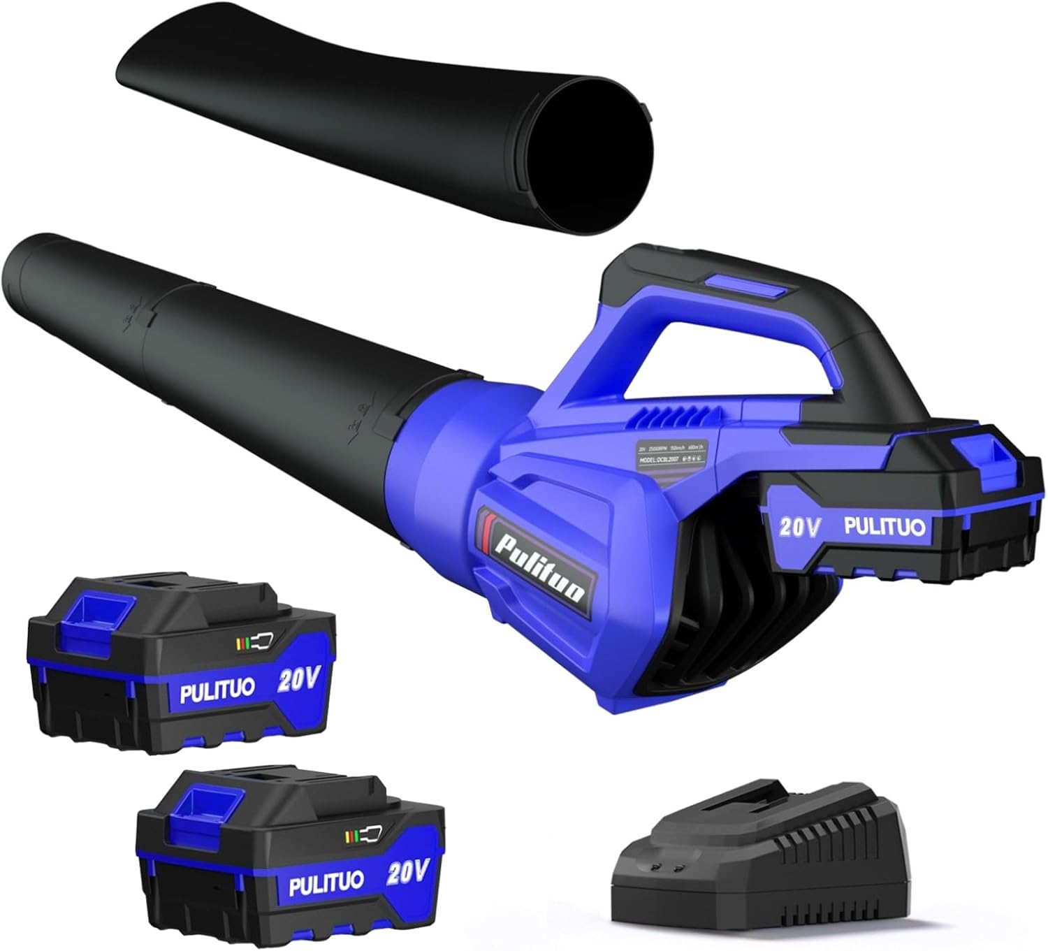 20V Cordless Leaf Blower with 2 Batteries and Charger, High Power 400 CFM Cordle...