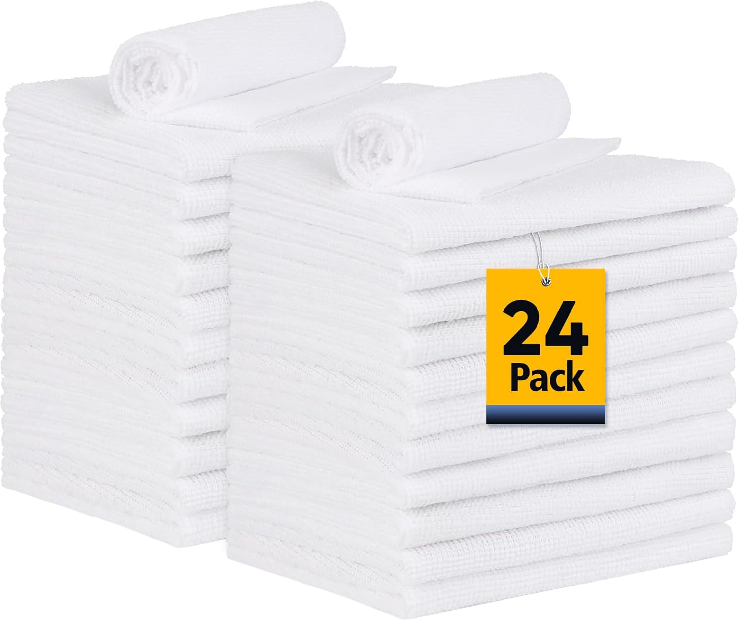 Microfiber Cleaning Cloths, 24 Pack Microfiber Towels for Cars Bulk Shop Towels...