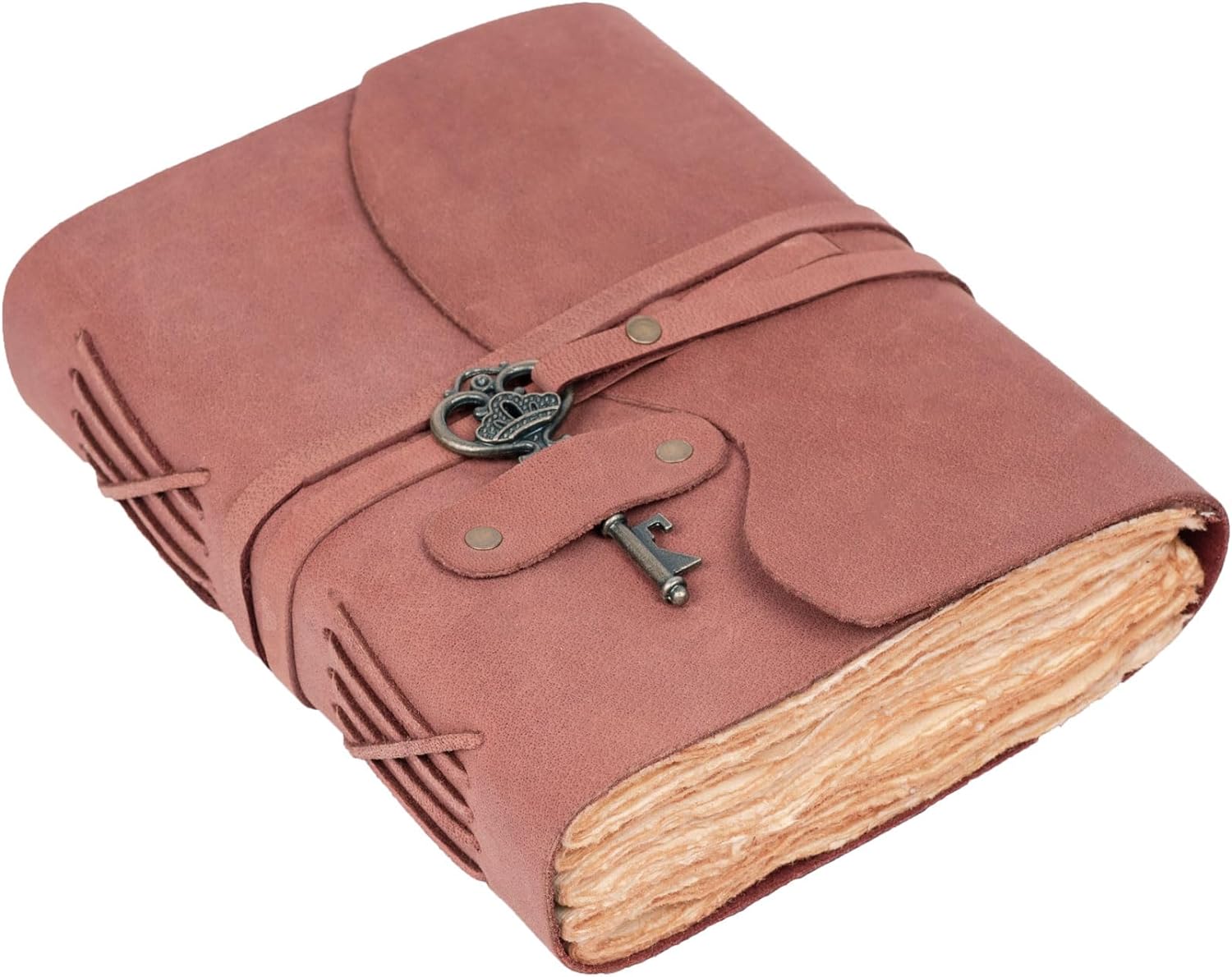 LEATHER VILLAGE Vintage Leather Journal – 200 Handmade Vintage Deckle Edge Paper...