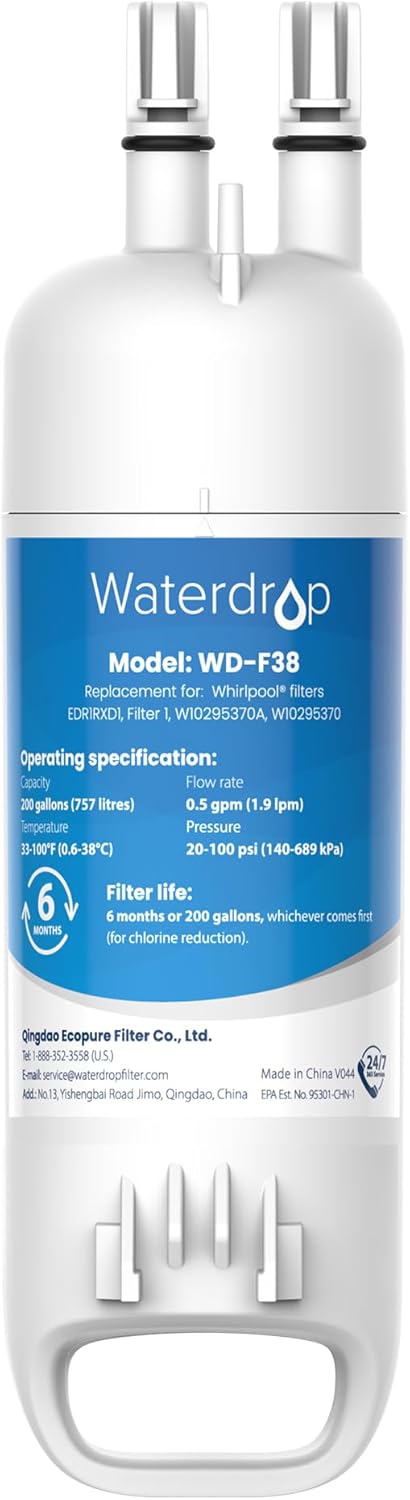 Waterdrop WD-F38 Replacement for W10295370A, Everydrop® Filter 1, EDR1RXD1, EDR1...