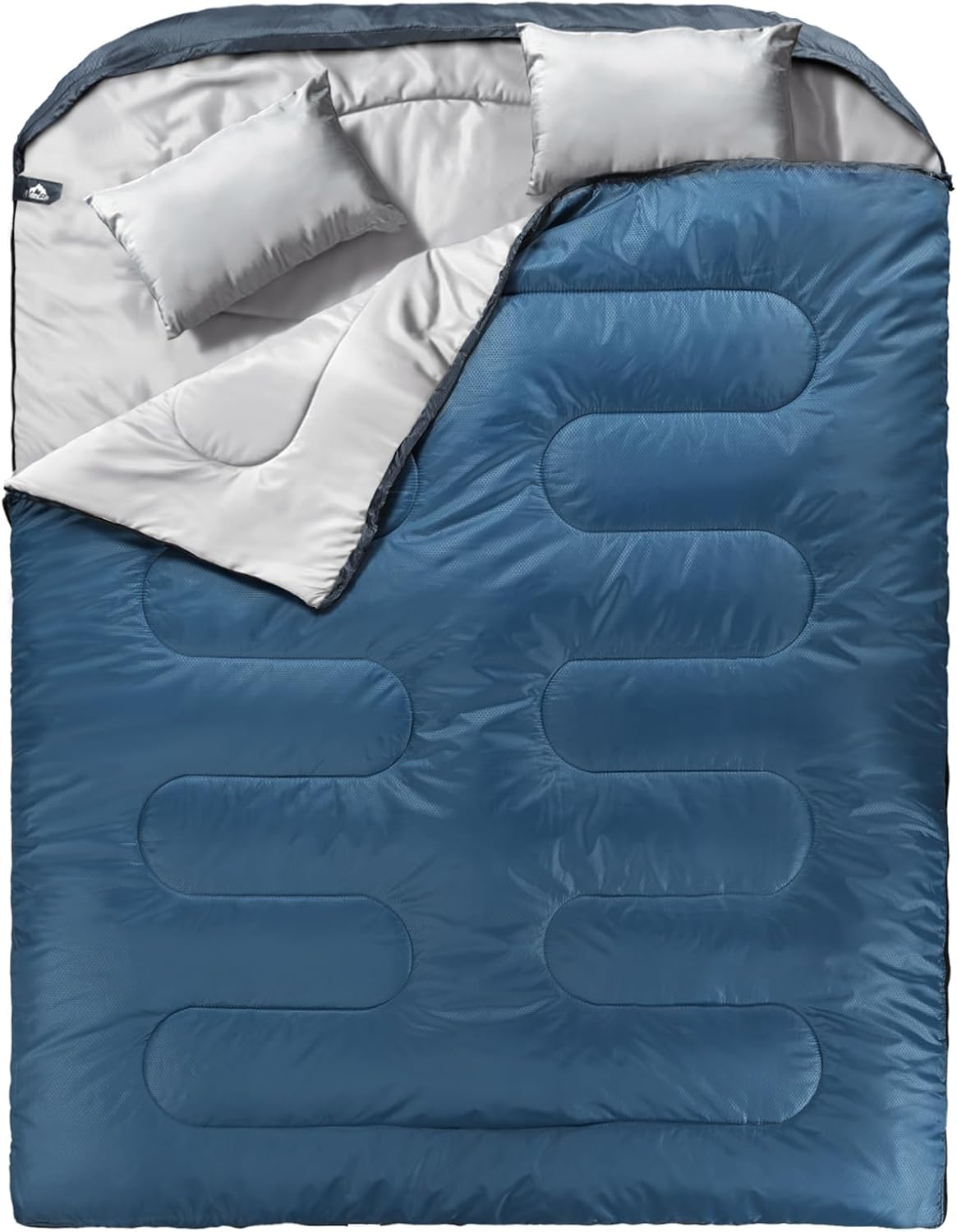 MEREZA Double Sleeping Bag for Adults Mens with Pillow, XL Queen Size Two Person...