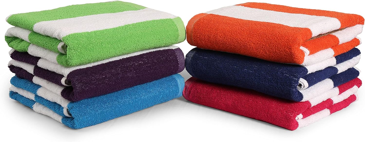 BolBom*S 6 Piece Beach Towel,100% Cotton Cabana St...