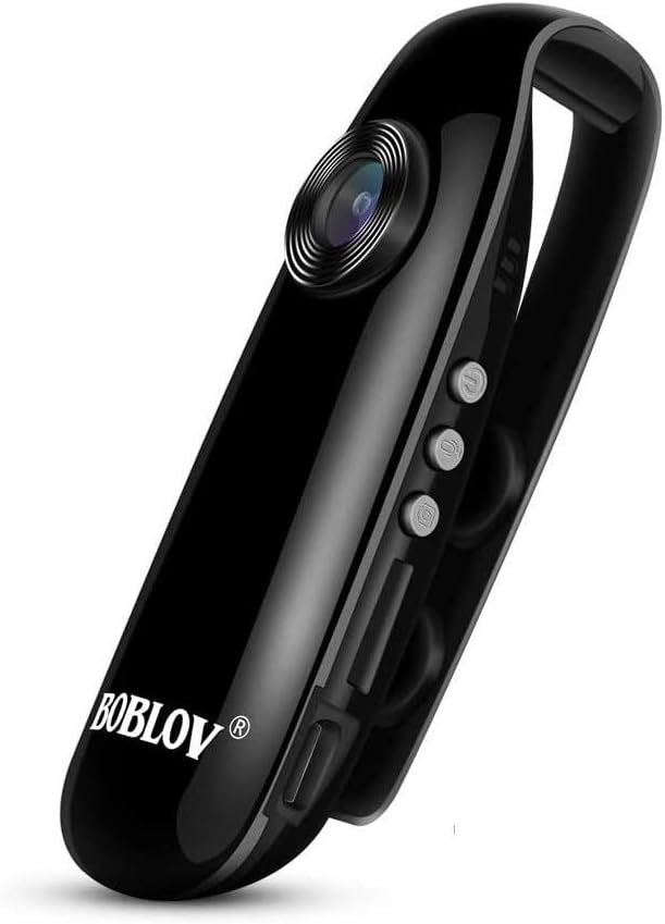 BOBLOV 007 Small Body Cameras, 1080P Full HD Mini Camera Body Wear Camera, Bike...