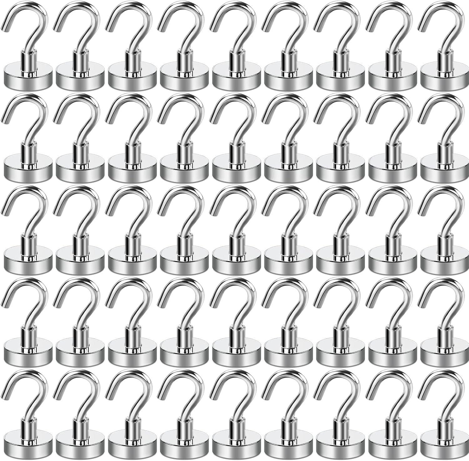 E BAVITE Neodymium Strong Magnetic Hooks, 25Lbs Heavy Duty Earth Magnets with Ho...