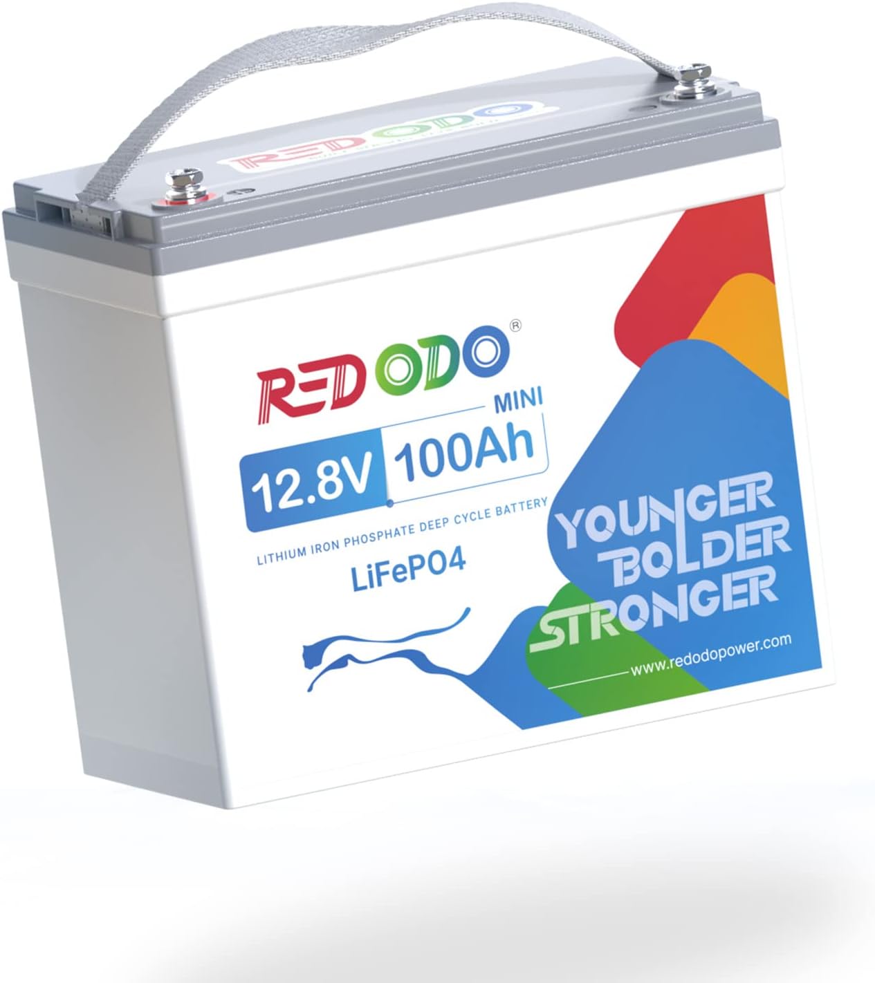 Redodo 12.8V 100Ah MINI LiFePO4 Battery, Smaller Lithium Battery with BMS 100A,...