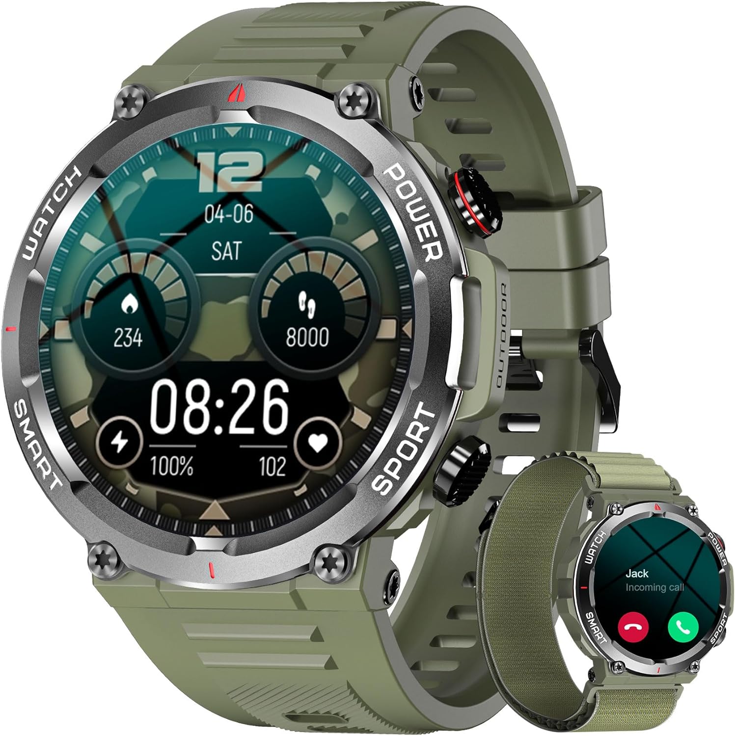 Blackview Military Smart Watch for Men (Answer/Make Calls), 1.39" HD Fitness Wat...