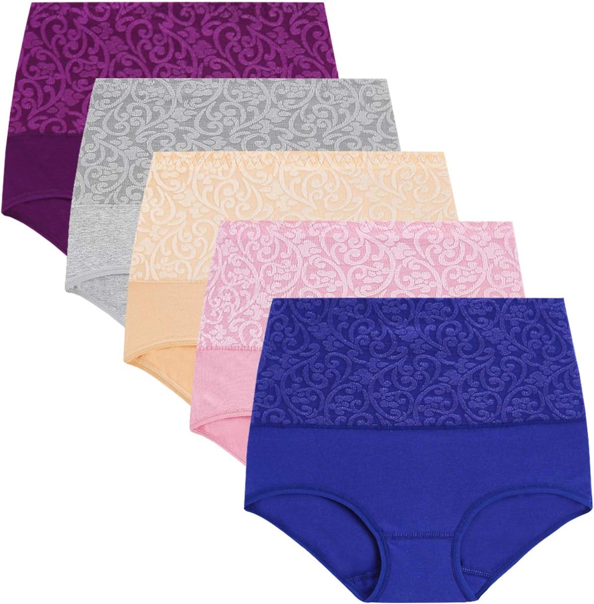 YaShaer Women High Waist Cotton Knickers Briefs Tummy Control Underwear C-Sectio...