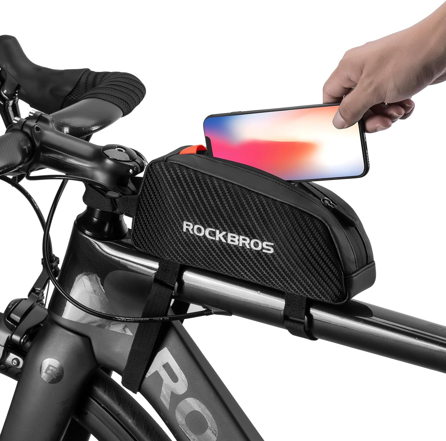 ROCKBROS Top Tube Bike Bag Bicycle Front Frame Bag Bike Accessories Pouch Compat...
