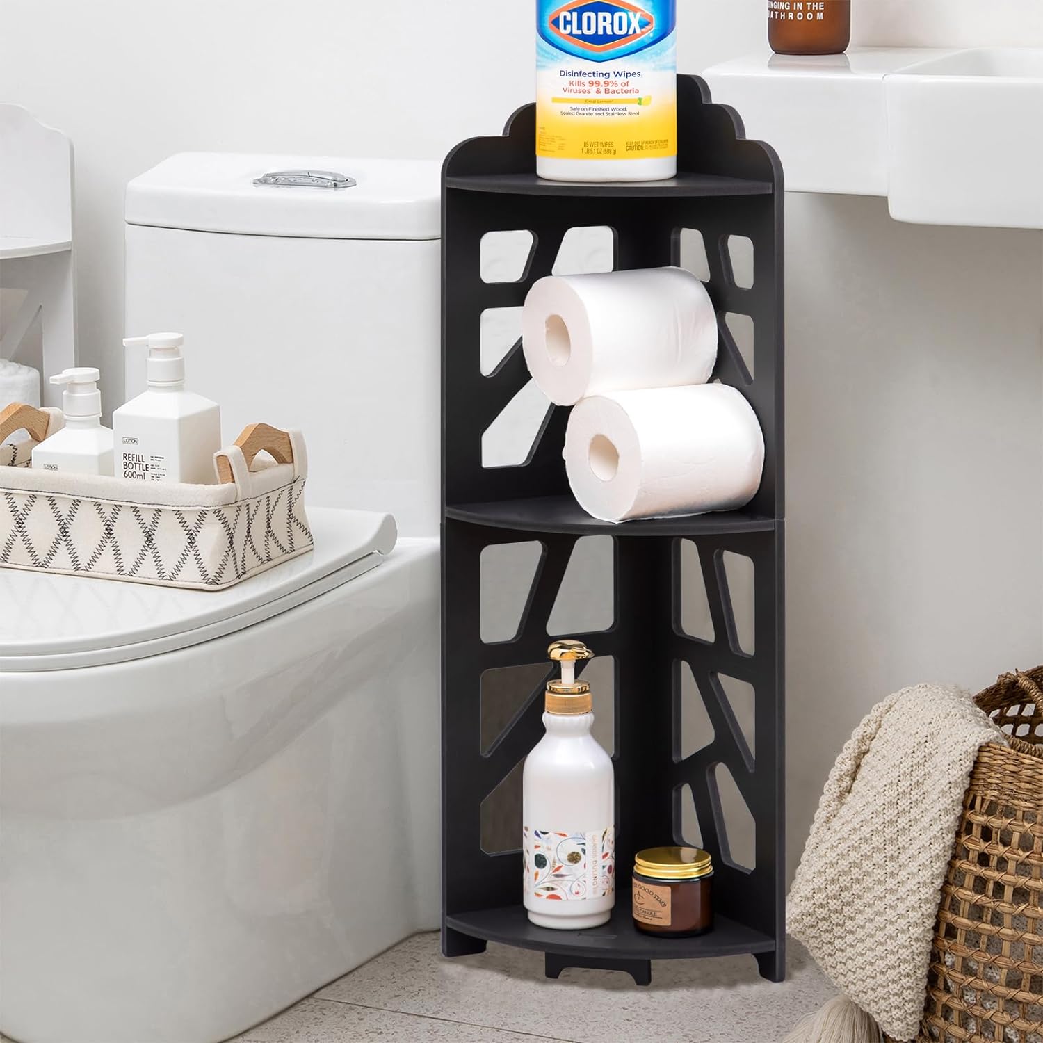 Over The Toilet Storage,Bathroom Organizer Shelves, Multifunctional Toilet Shelv...