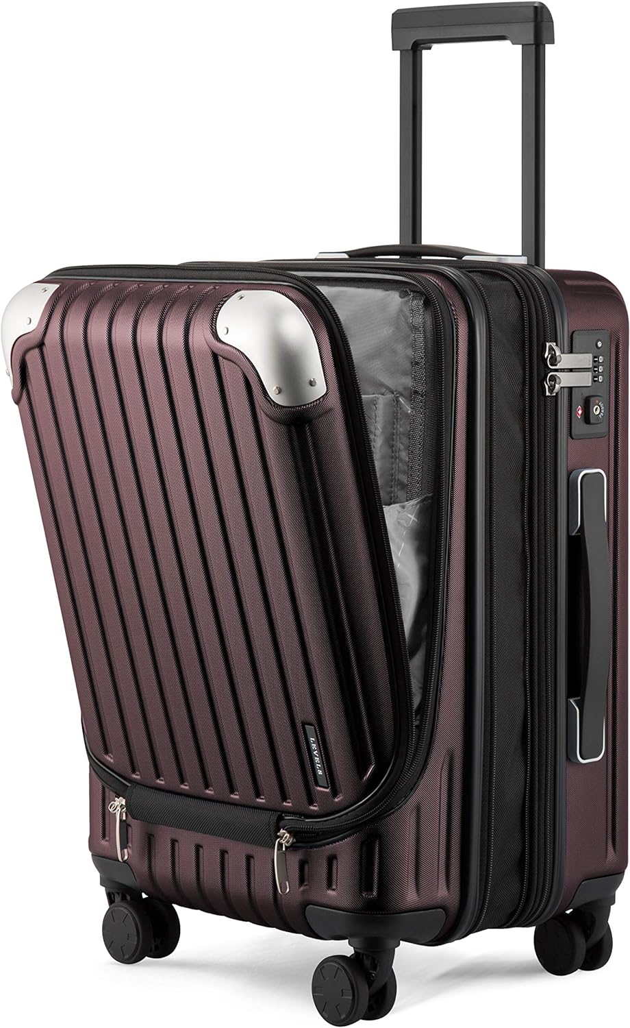 LEVEL8 Grace Carry on Luggage Airline Approved, 20” Expandable Hardside Suitcase...