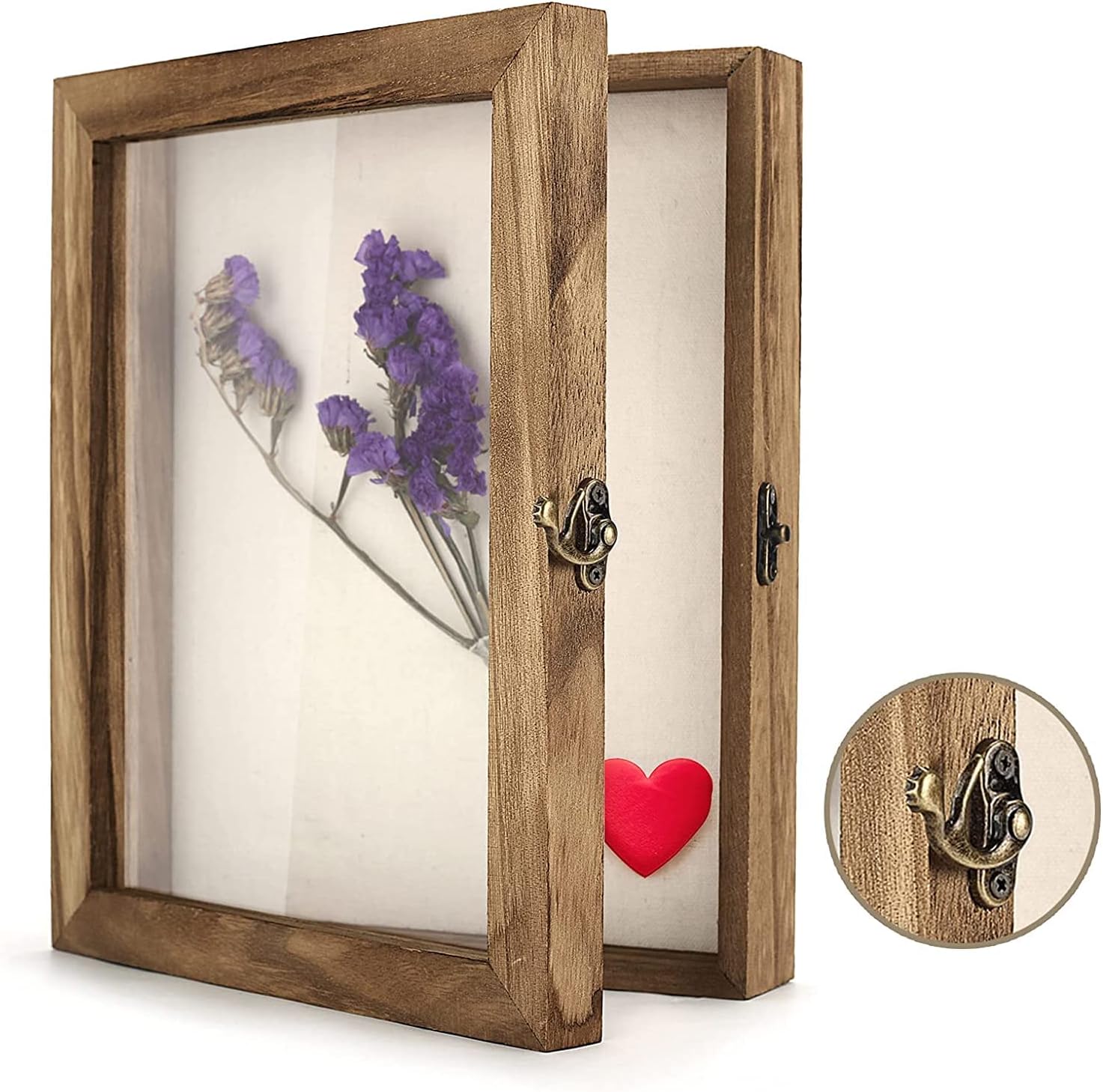 Shadow Box Frame 8 x 10 Shadowbox Display Case Picture Frame with Linen Back Mem...
