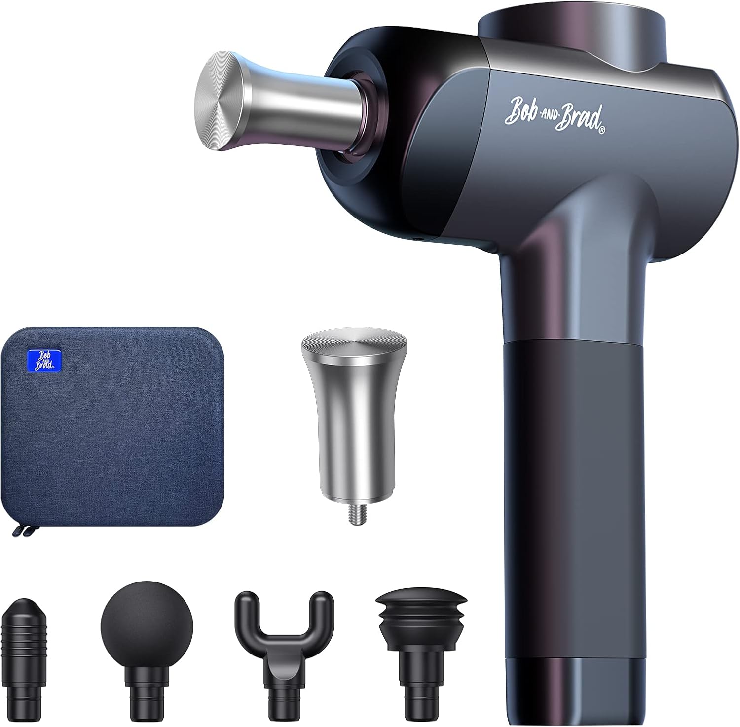 BOB AND BRAD X6 Pro Massage Gun Deep Tissue Percussion with Metal Head Therapy-F...