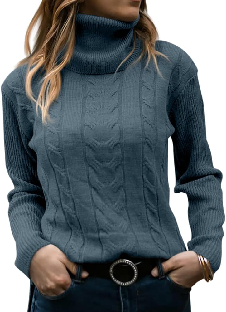 Langwyqu Women's Sweater, Special Turtleneck Long...