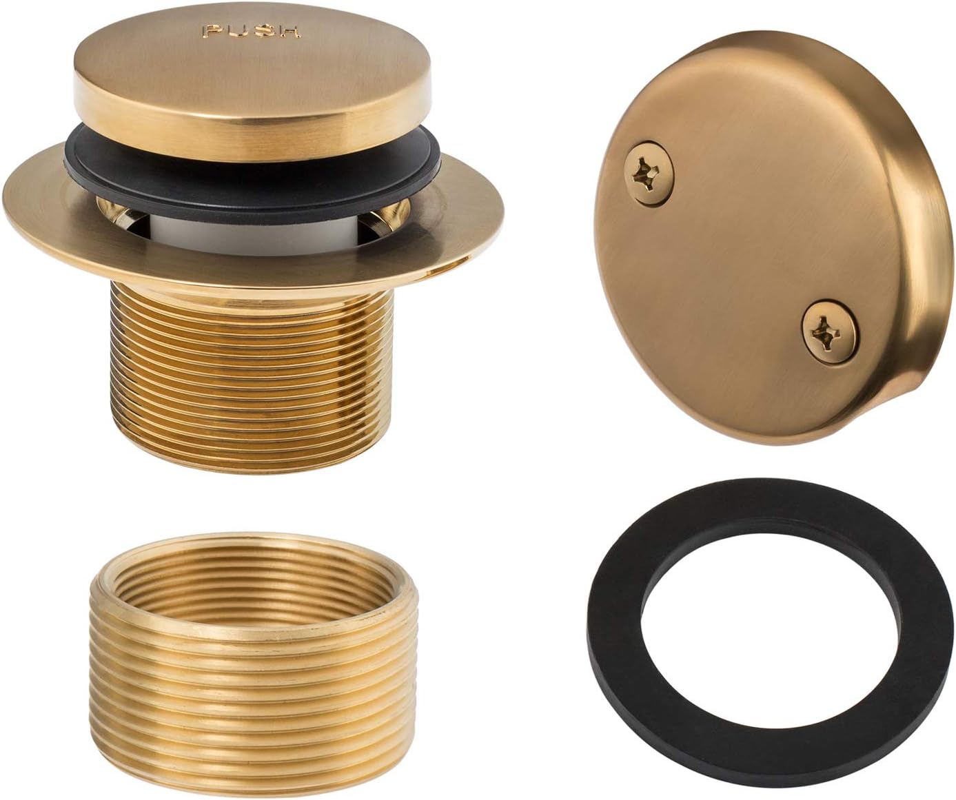 Artiwell Tip-Toe Tub Trim Set with Two-Hole Overflow Faceplate, Replacement Bath...
