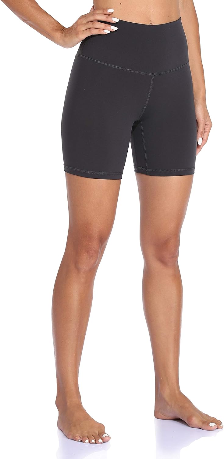 YUNOGA Women's High Waisted Yoga Shorts - 4"/6"/ 8" Workout Athletic Biker Short...