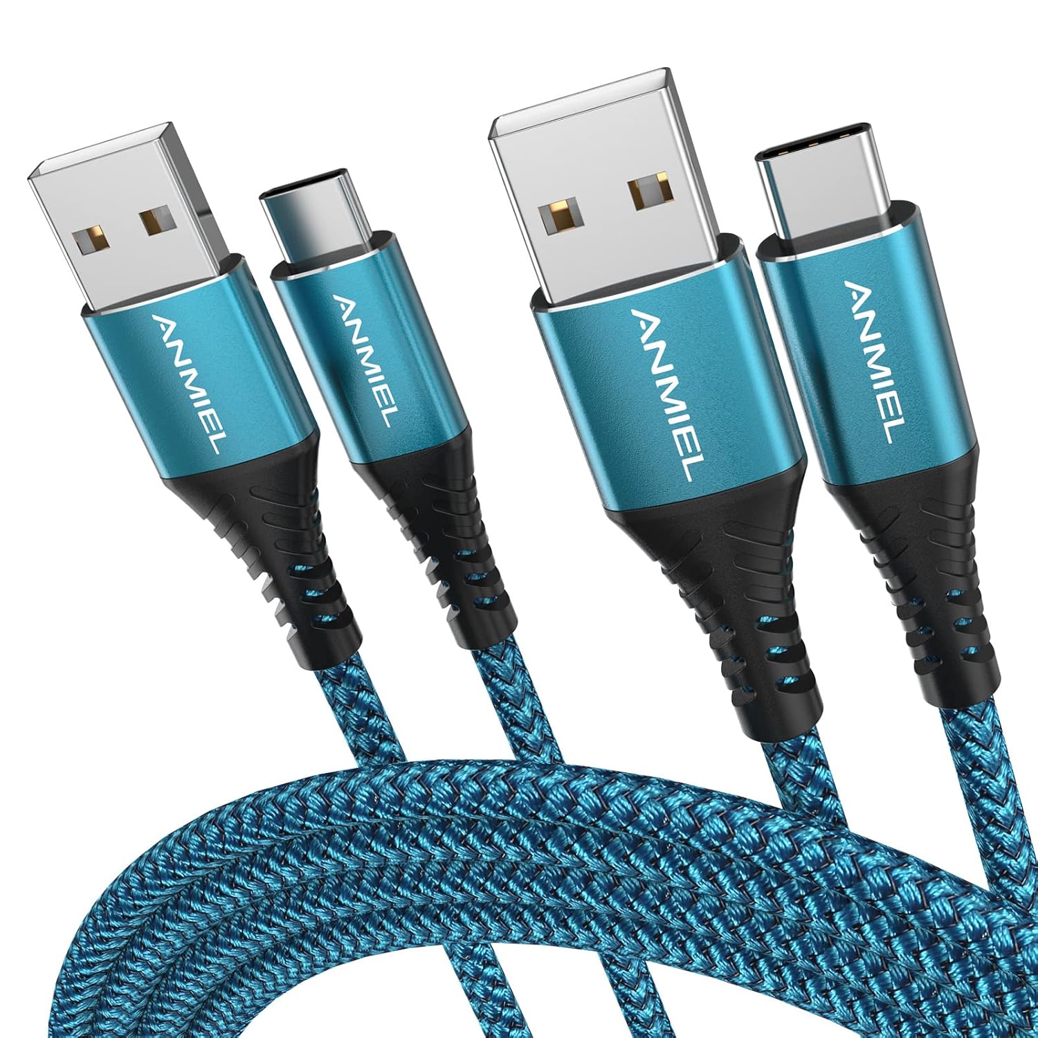 ANMIEL USB C Cable 2 Pack 3M 3A Fast Charge QC3.0 USB A to USB C Charger Cable,...