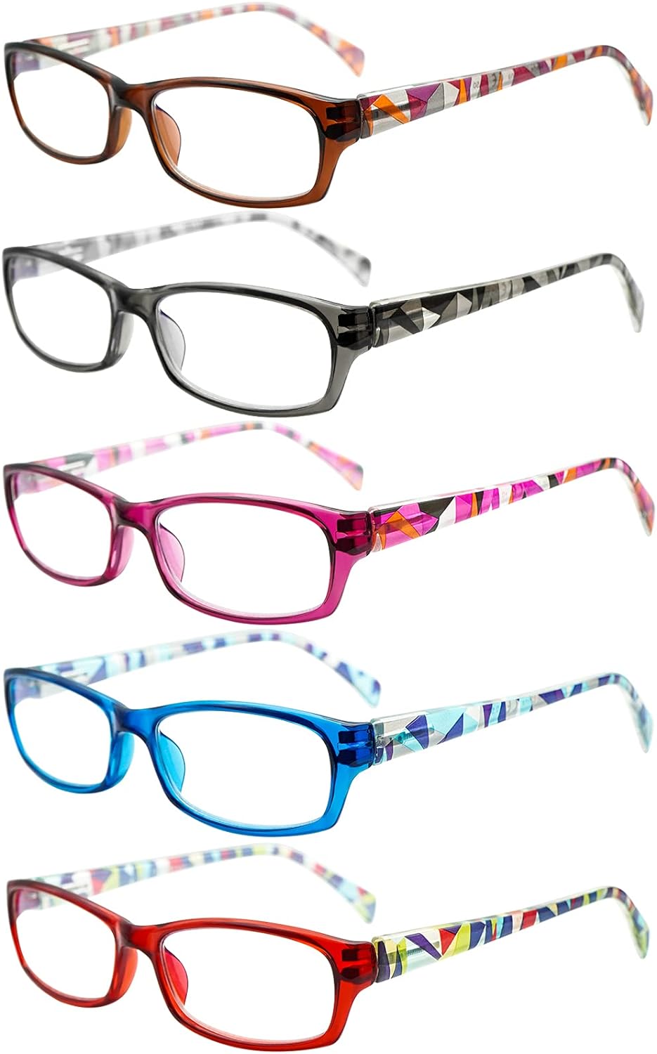 VIDEBLA 5 Pack Computer Reading Glasses Men and Women Anti Eyestrain Blue Light...