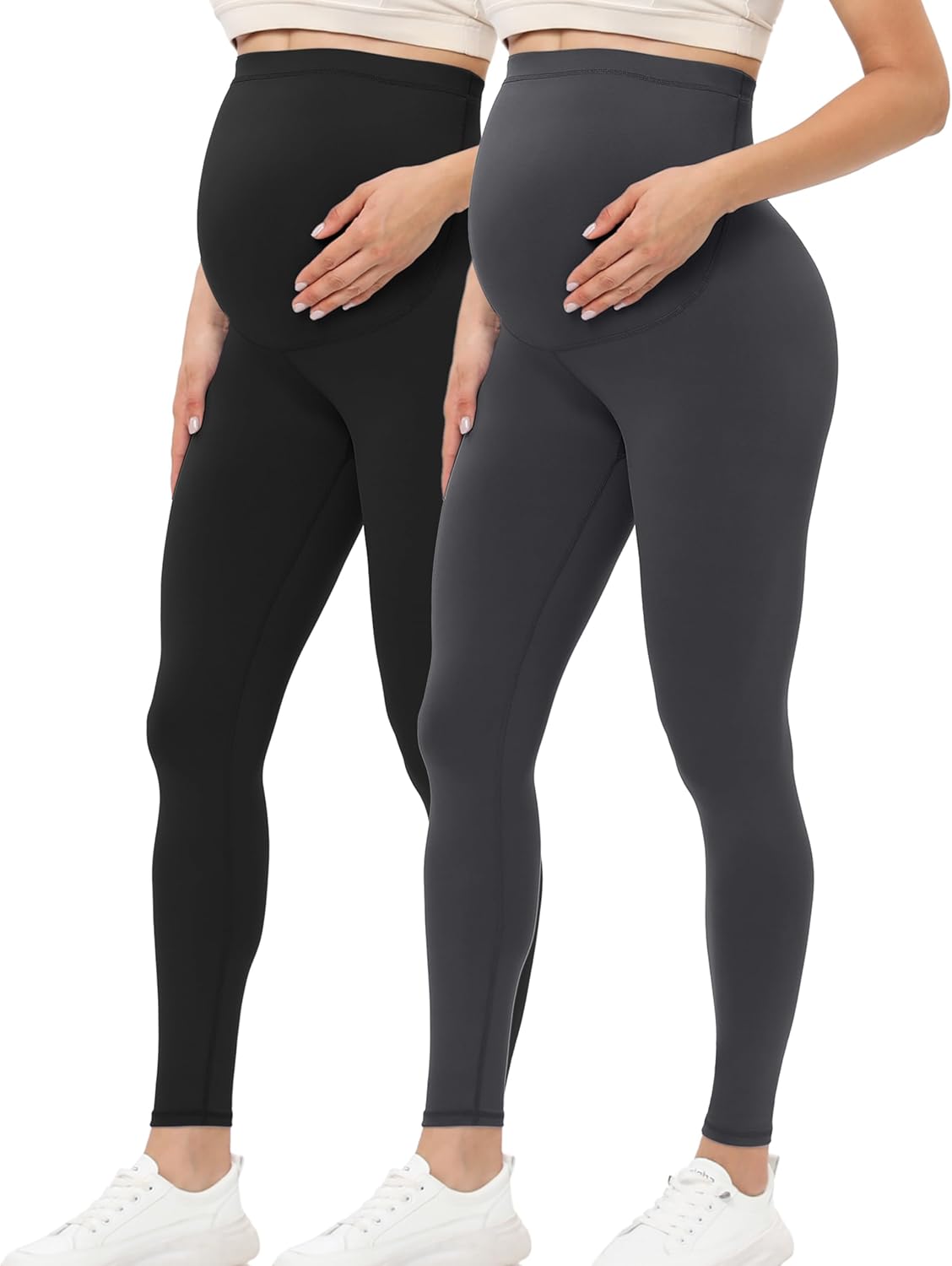 Buttergene Women's Maternity Leggings over the Belly Pregnancy Active Wear Worko...