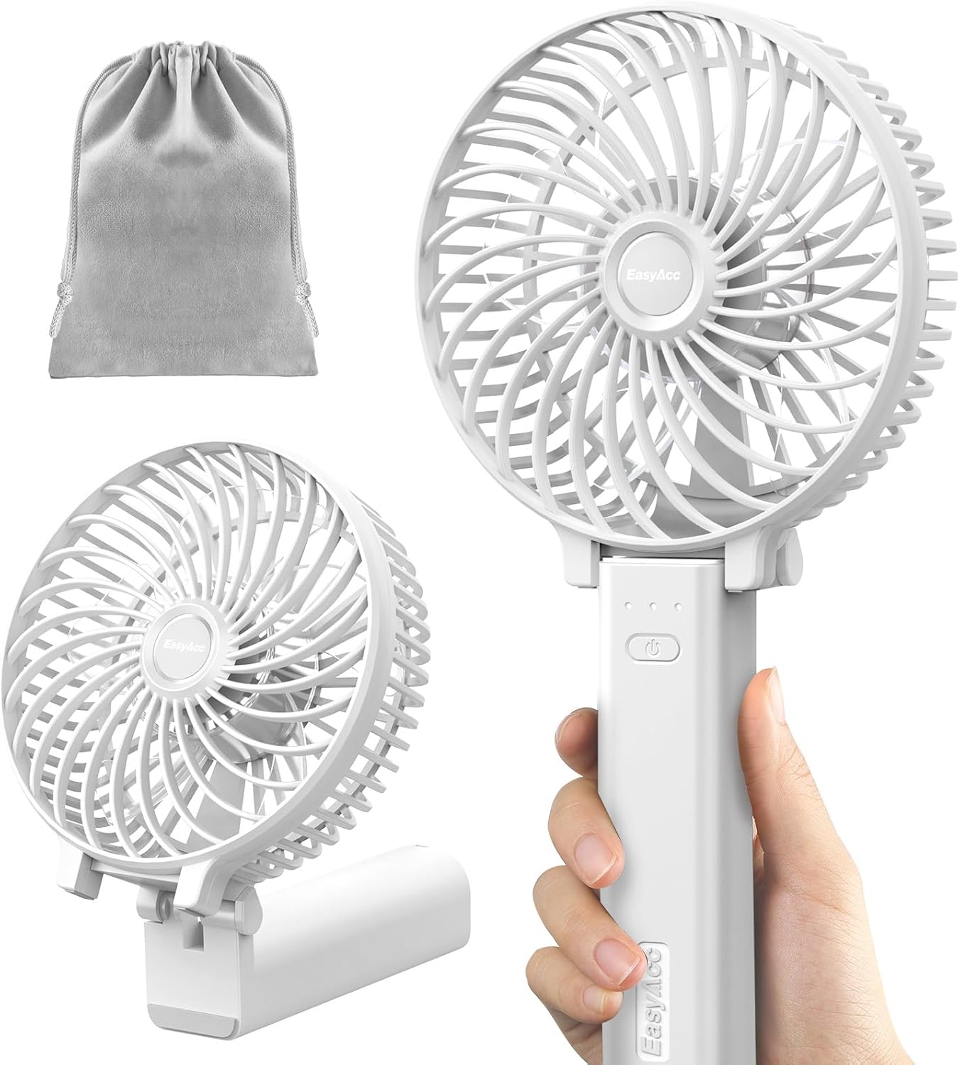 EasyAcc Handheld Fan, Portable Fan [5-23H Working Time] Personal Fan with Batter...