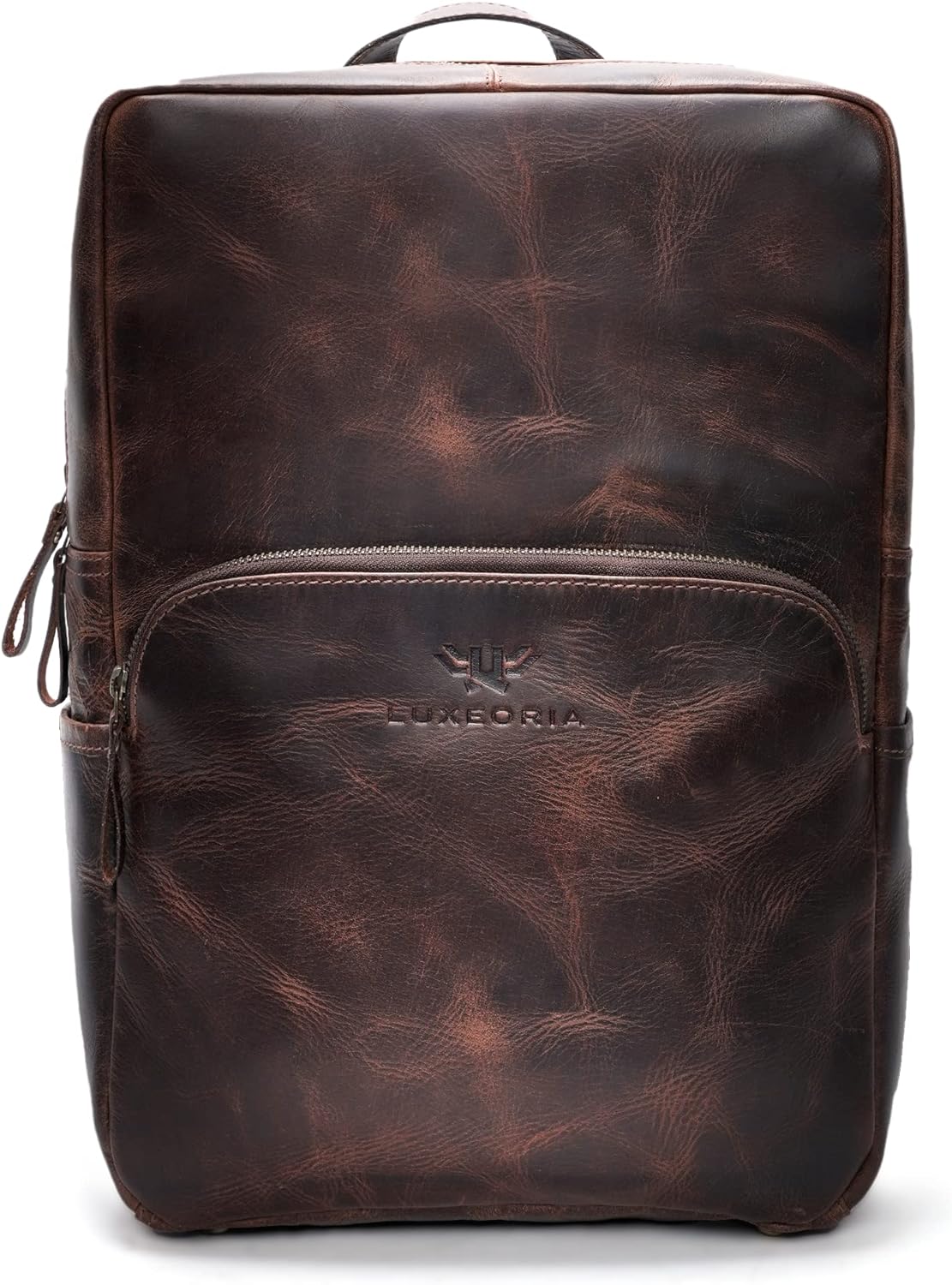 LUXEORIA Handmade Leather Backpack for Men and Women, 15.6 Inch Laptop Bag, Genu...