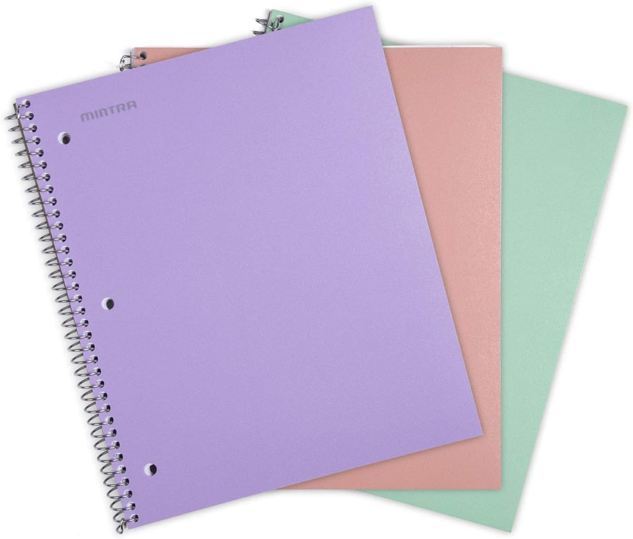 Mintra Office Durable Spiral Notebooks, 1 Subject, (Salmon, Sage Green, Lavender...