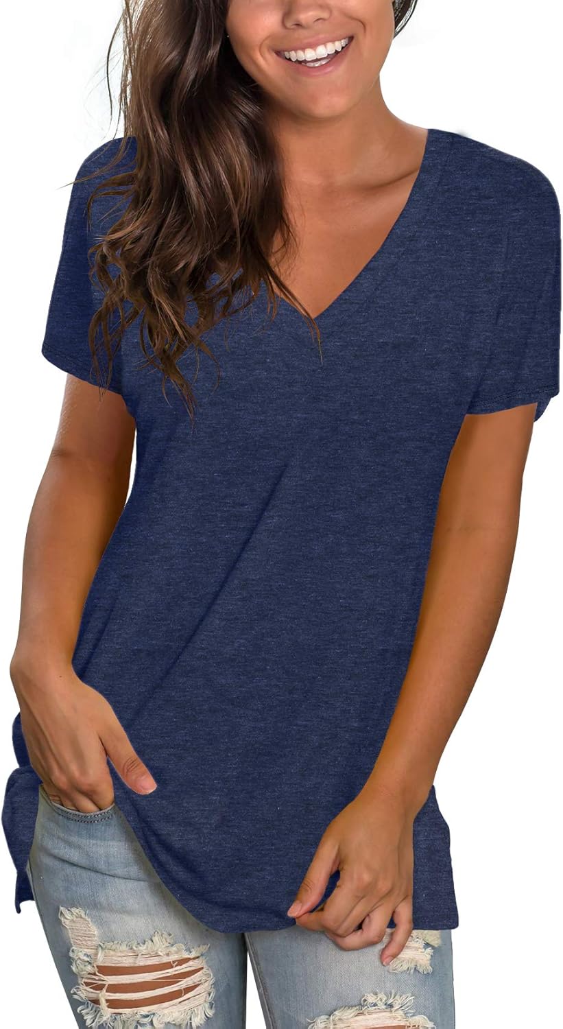 Sipaya Womens T Shirts, Special Basic V Neck Tee for Women, Innovative Loose Fit...
