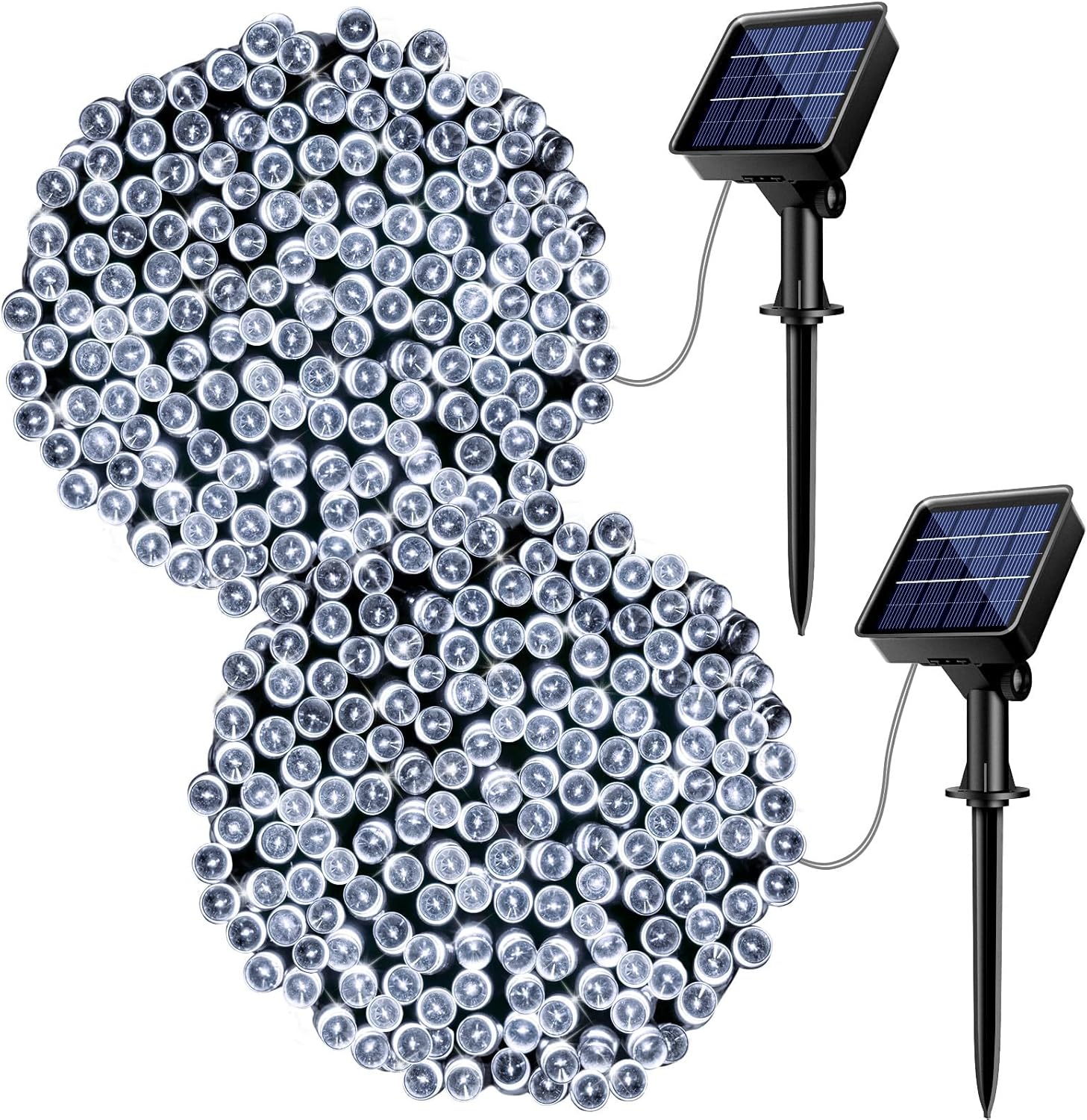 Kolpop Solar Fairy Lights Outdoor 2 Pack, 24M/79ft 240 LED Solar Powered Garden...
