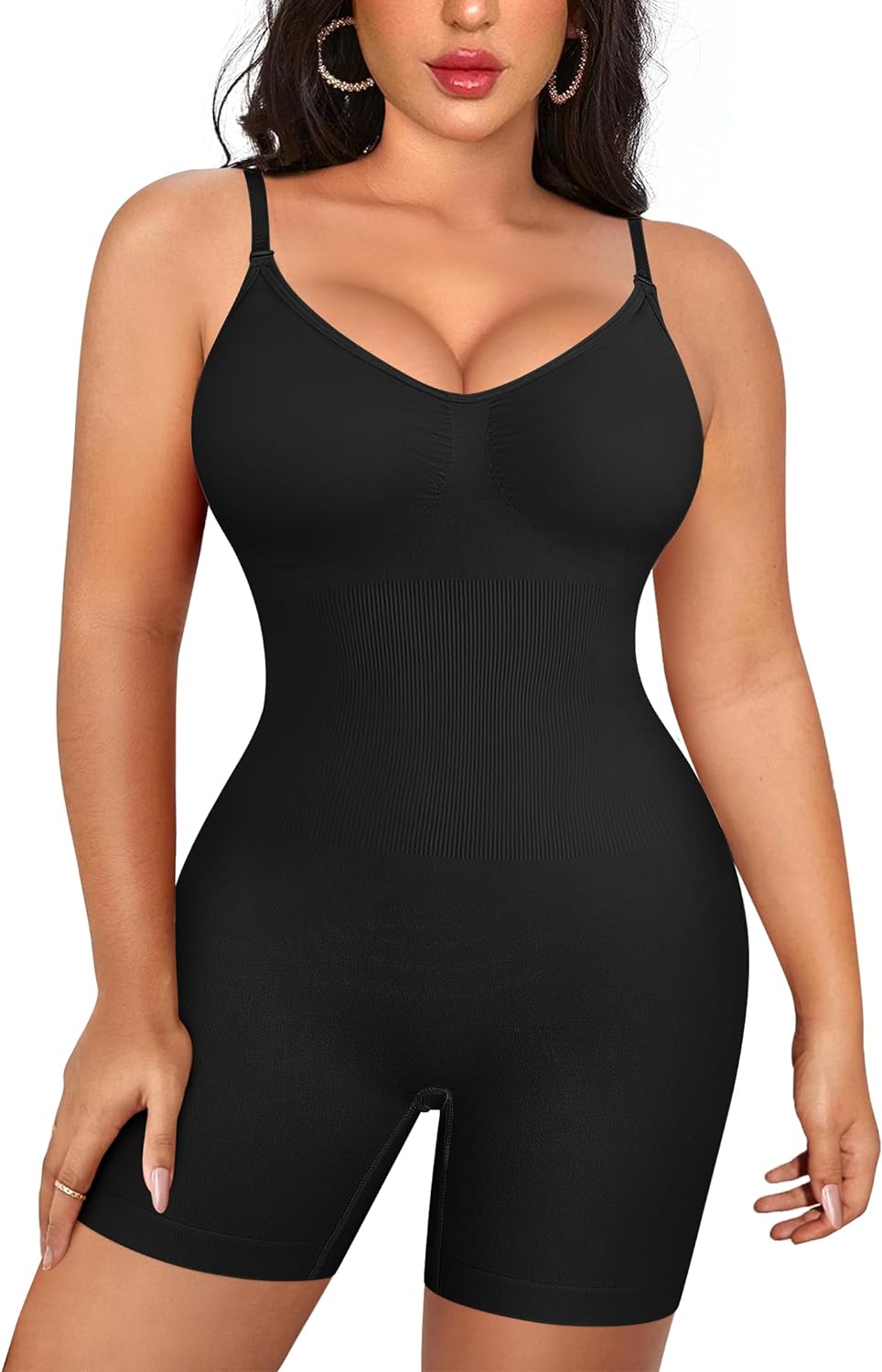 Irisnaya Women Slimming Bodysuits Shapewear Tops Tummy Control Body Shaper Spagh...