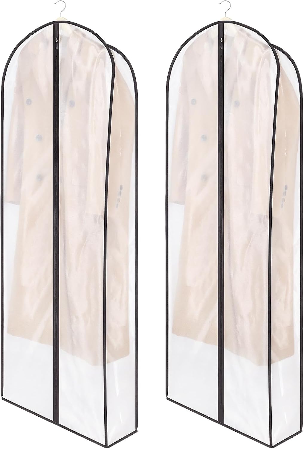 Univivi Organza Garment Bags, 2 Pack Dress Bags Covers Long with Zipper, Dress C...