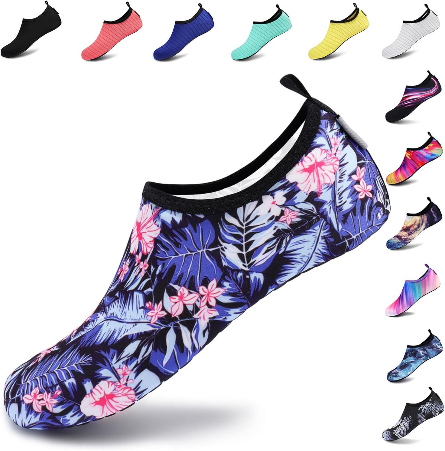 VIFUUR Water Sports Shoes Barefoot Quick-Dry Aqua Yoga Socks Slip-on for Men Wom...
