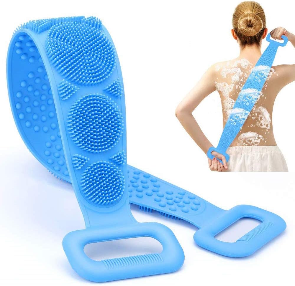 KOKSI Silicone Body Scrubber - Scrub Brush for Back, Shower, Massages, Cleans, E...