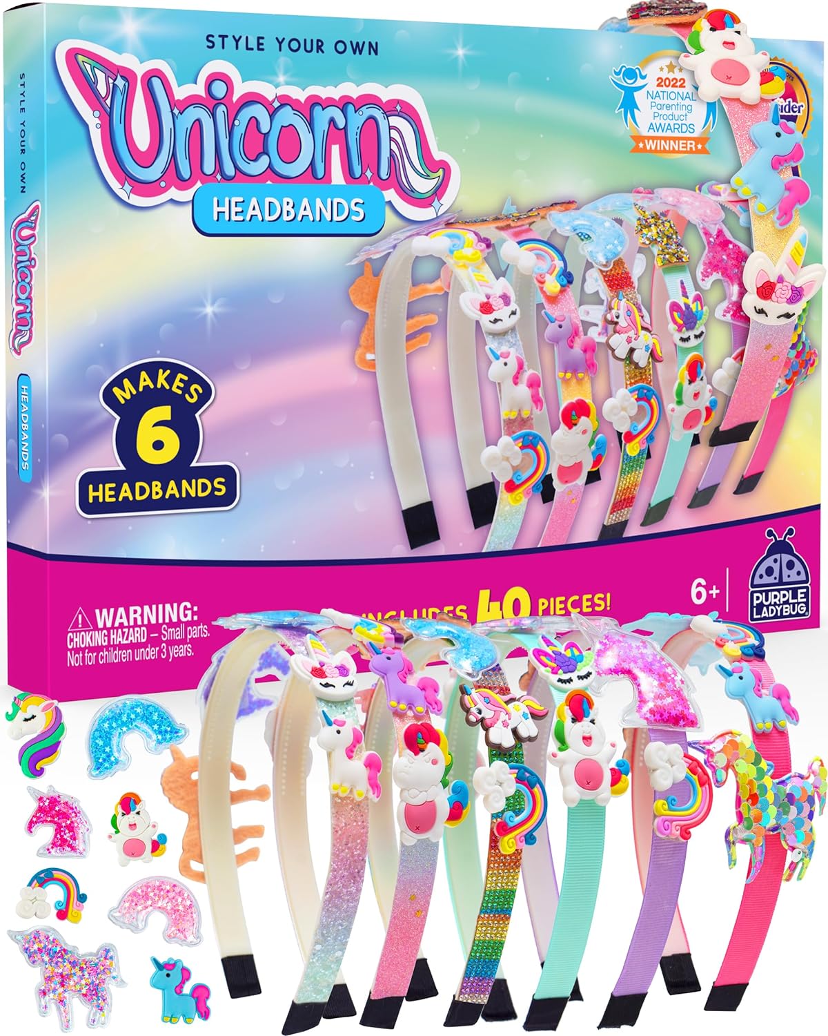 PURPLE LADYBUG Make Your Own Unicorn Headband for Girls - Unicorn Gifts for Girl...