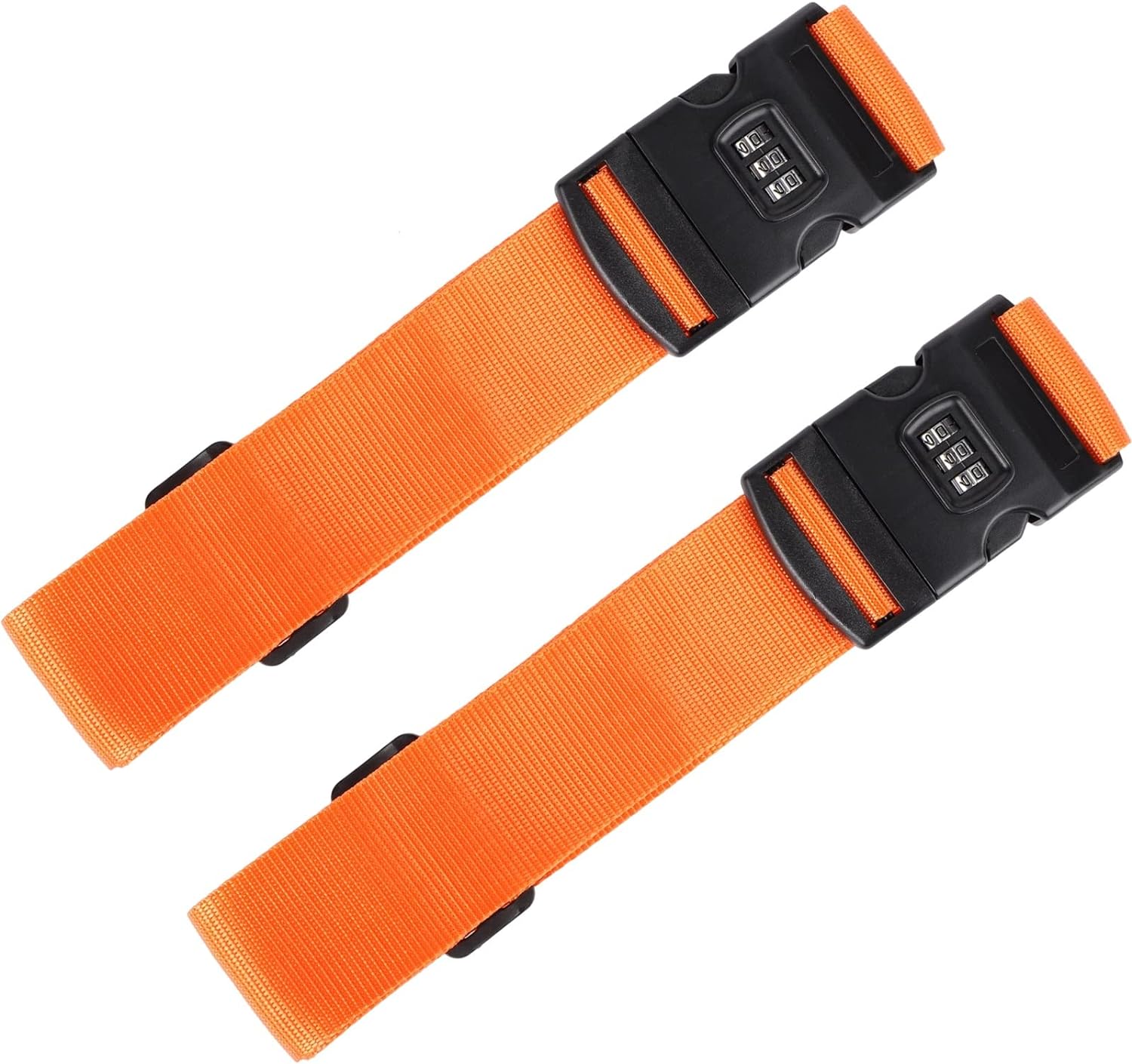 2Pcs Luggage Straps,Orange Packing Belt Suitcase Straps on Your Trip with Coded...