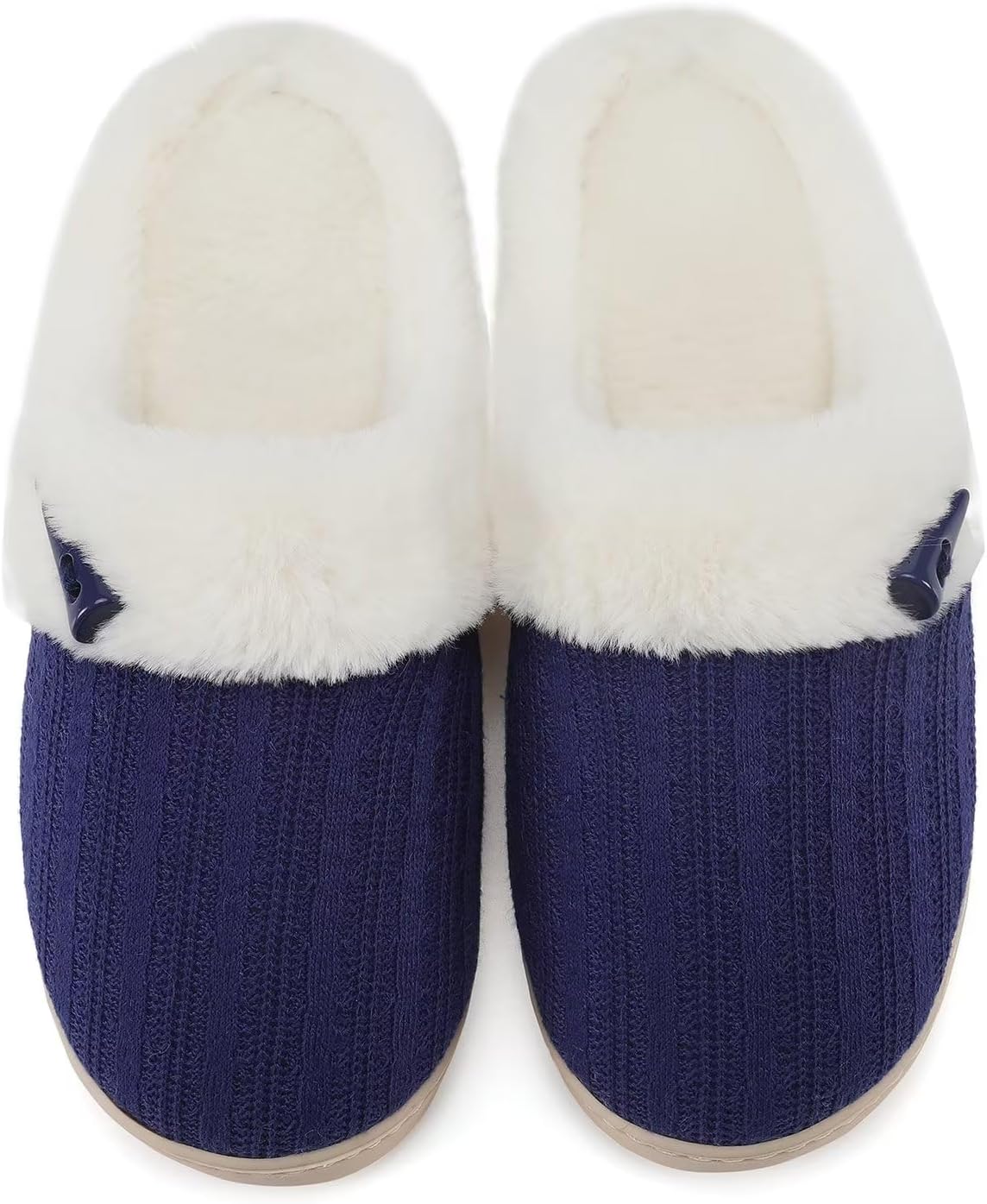 NineCiFun Women's Slip on Fuzzy House Slippers Memory Foam Slippers Scuff Outdoo...