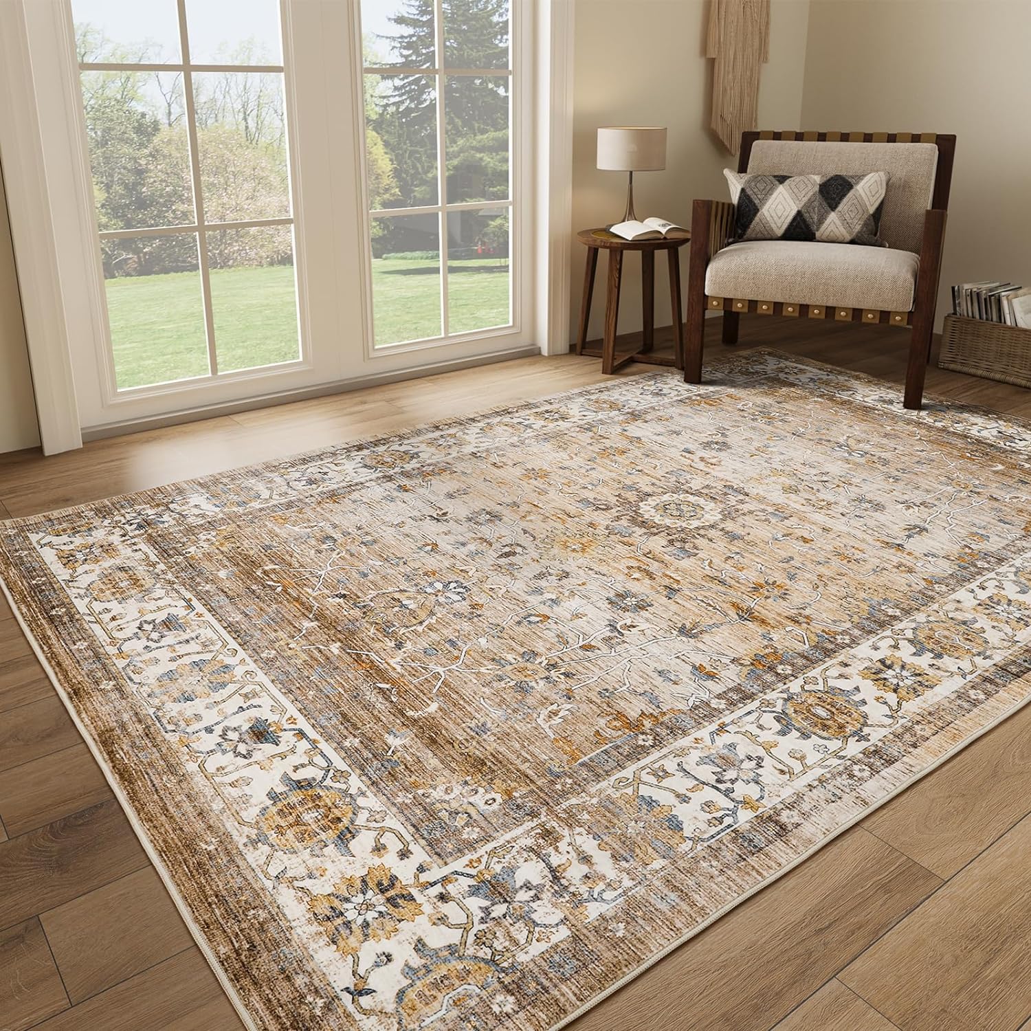 6x9 Area Rugs for Living Room - Stain Resistant Machine Washable Rugs for Bedroo...