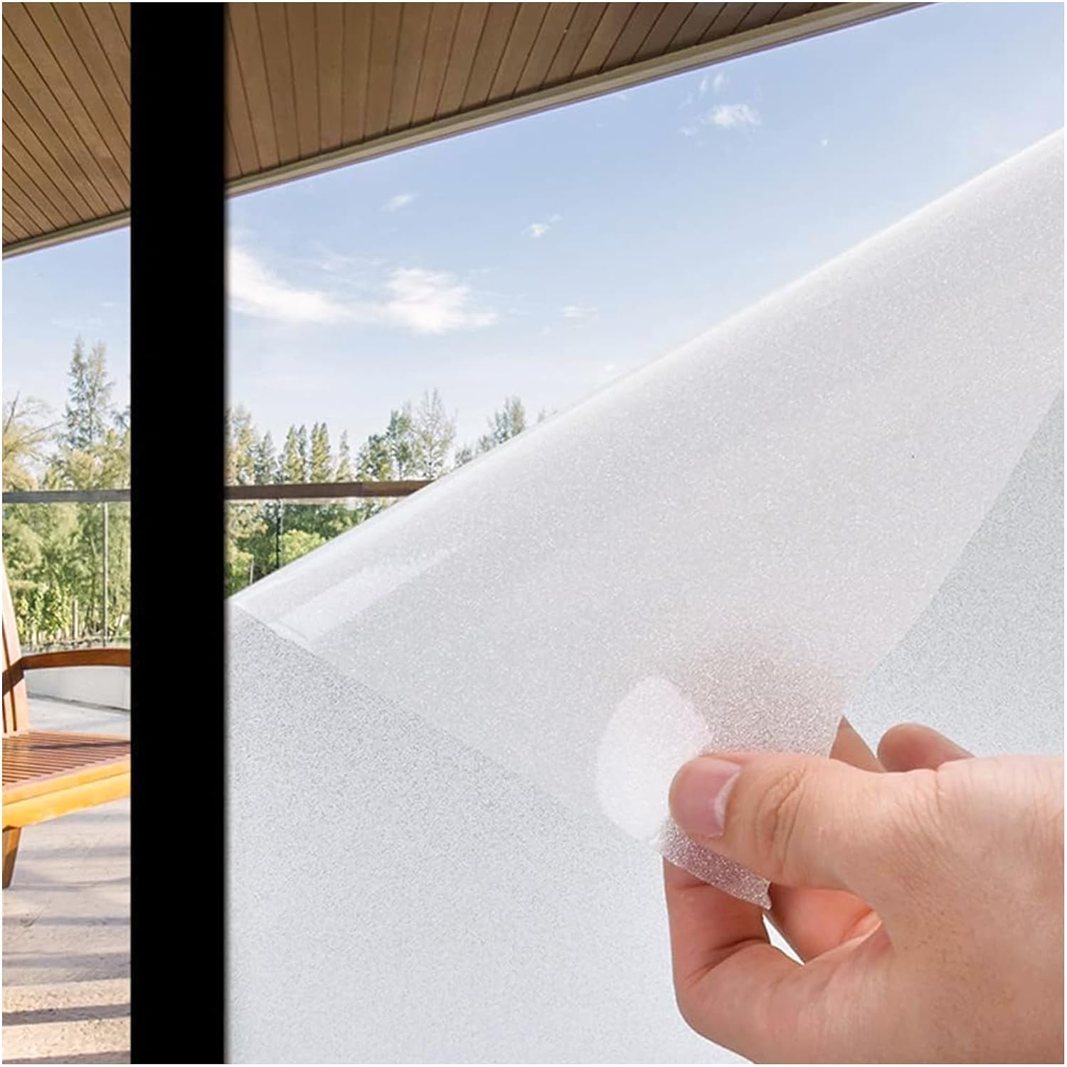 Coavas Window Privacy Film Frosted Glass Window Film Stained Glass Window Film B...