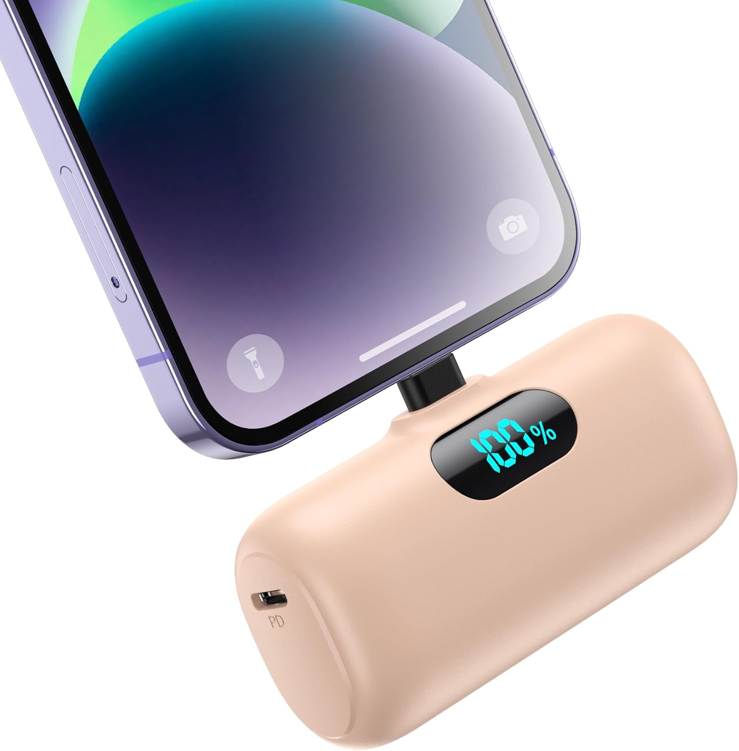 Feob 5000mAh Mini Power Bank for iPhone, Upgraded 15W PD Fast Charging Portable...
