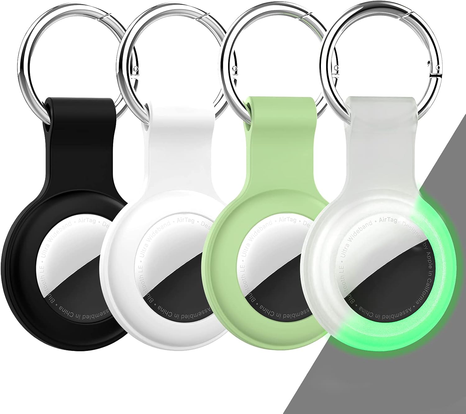 HATALKIN Compatible with AirTag Case Keychain Air Tag Holder Silicone AirTags Ke...