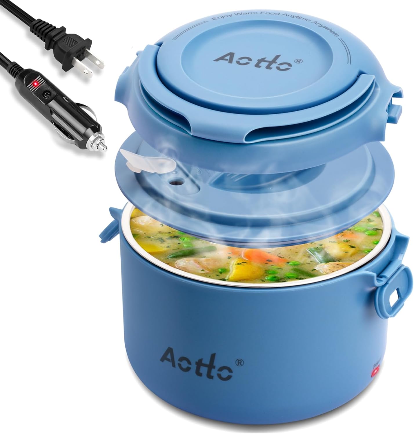 Aotto Electric Lunch Box, 32 oz Portable Food Warmer Heater, Lunch Warmer Portab...